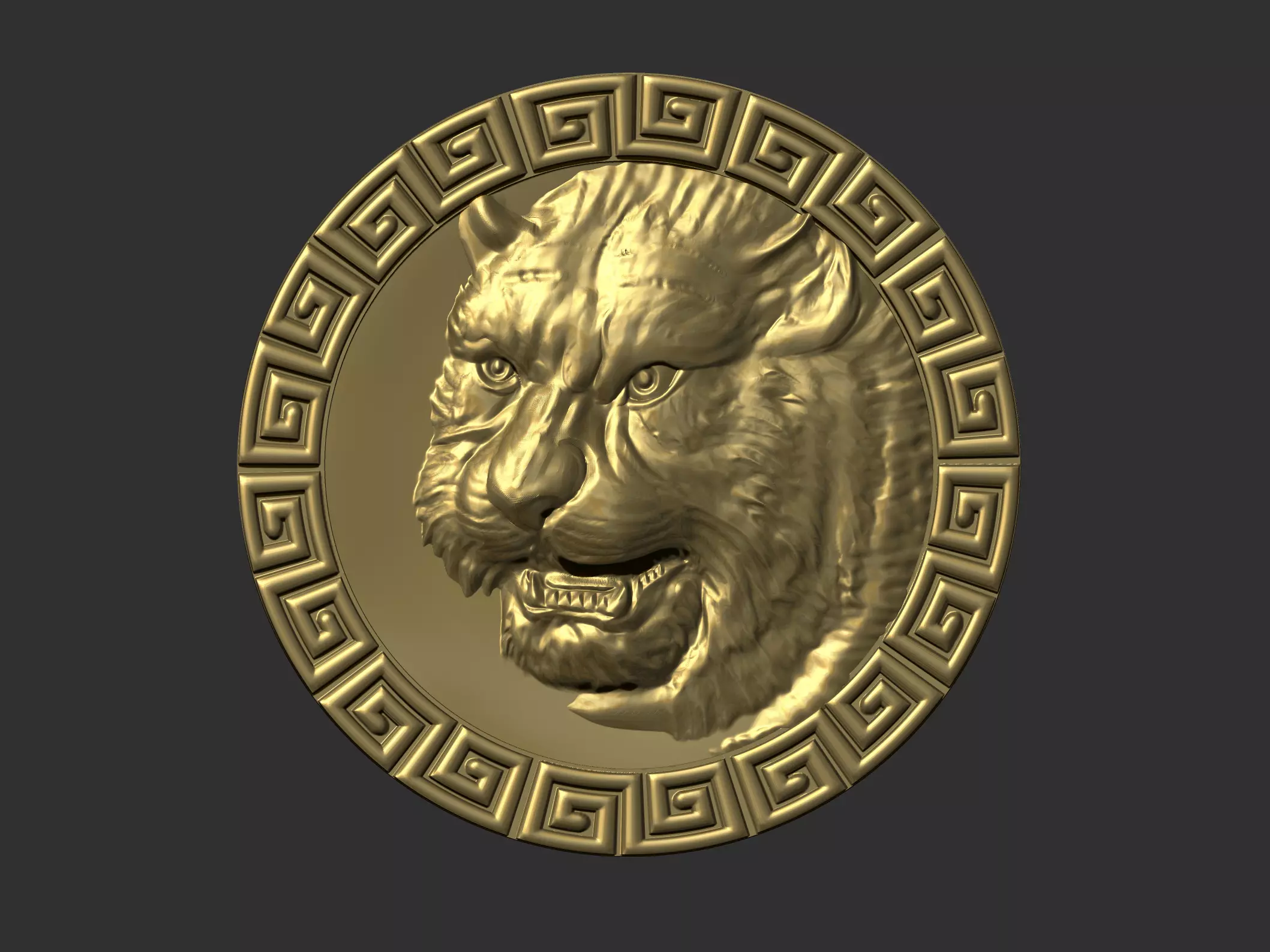 tiger head 3D print model_0