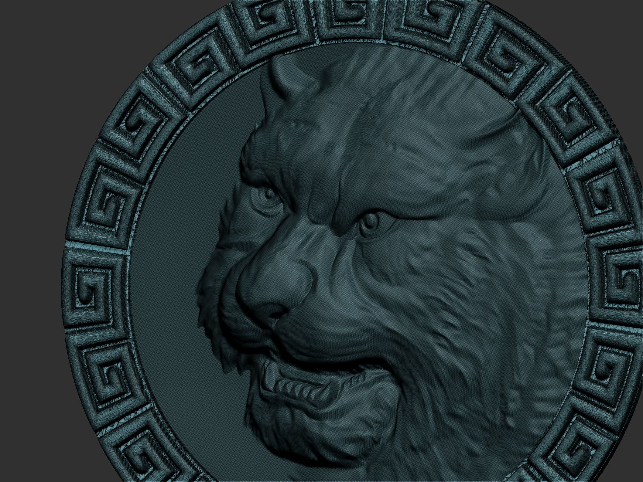 tiger head 3D print model_11