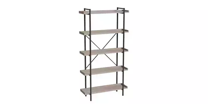 Urban Industrial X Back Pipe Bookcase