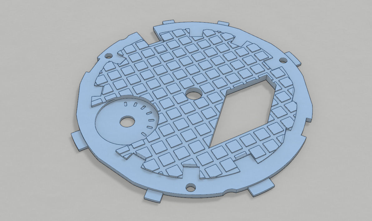 Waffle Dial Design GA 2100 compatible 3D print model_5