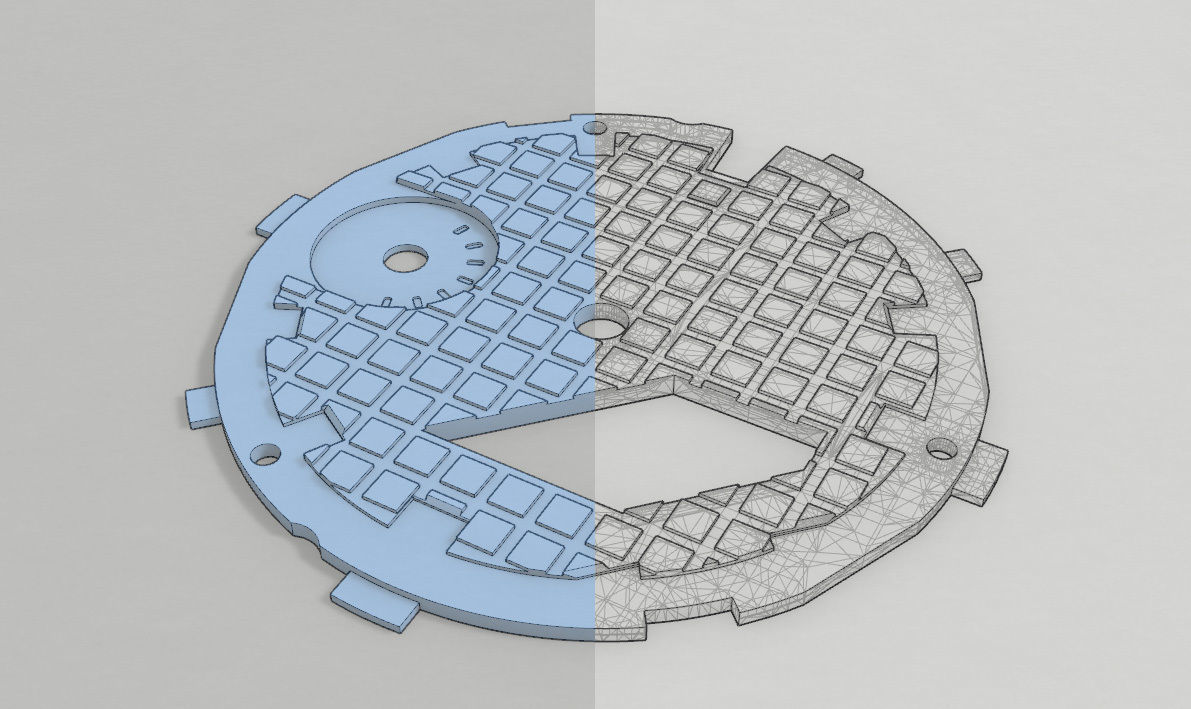 Waffle Dial Design GA 2100 compatible 3D print model_4