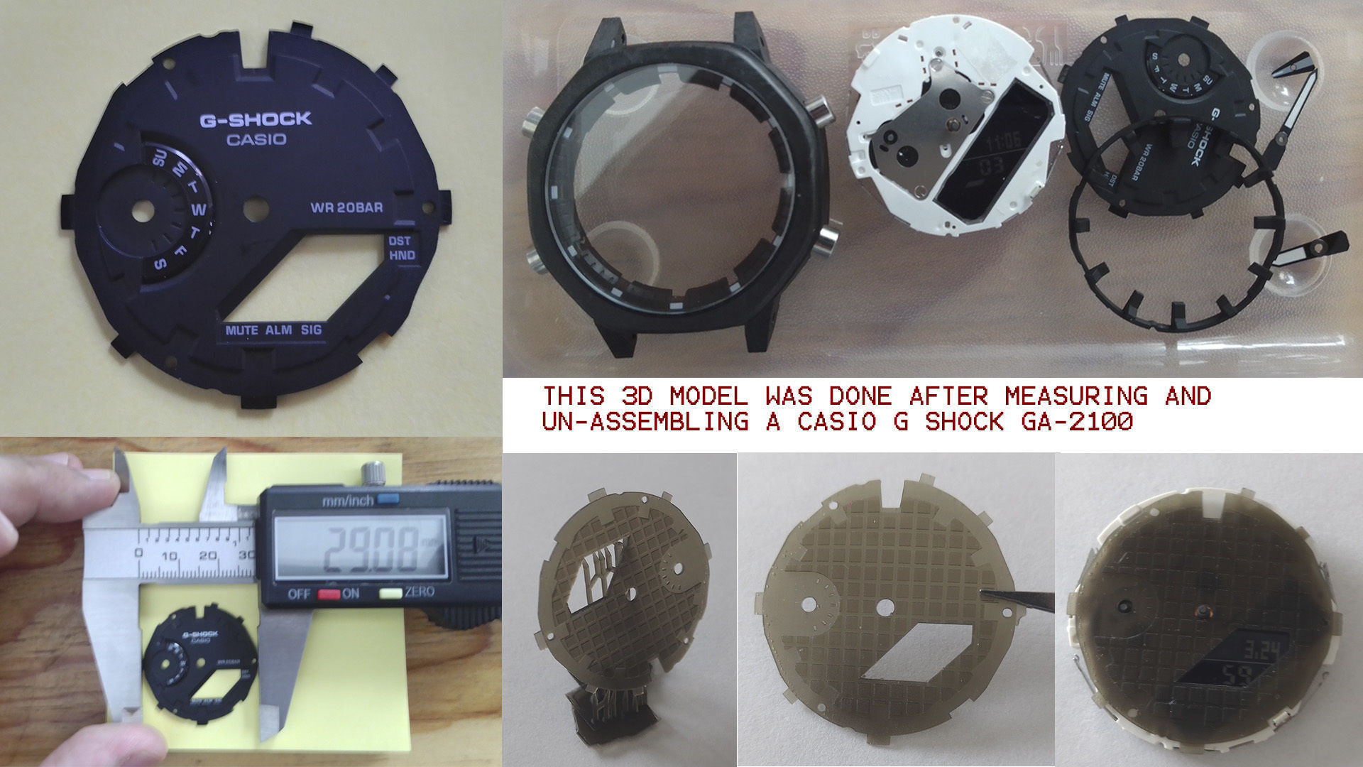 Waffle Dial Design GA 2100 compatible 3D print model_1
