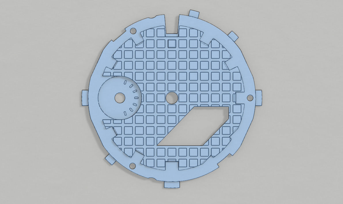 Waffle Dial Design GA 2100 compatible 3D print model_8