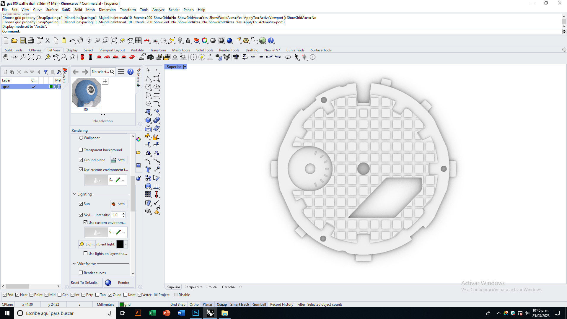 Waffle Dial Design GA 2100 compatible 3D print model_15