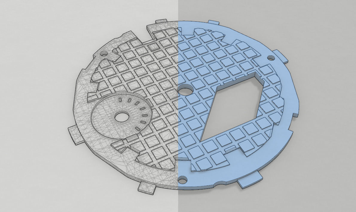 Waffle Dial Design GA 2100 compatible 3D print model_7