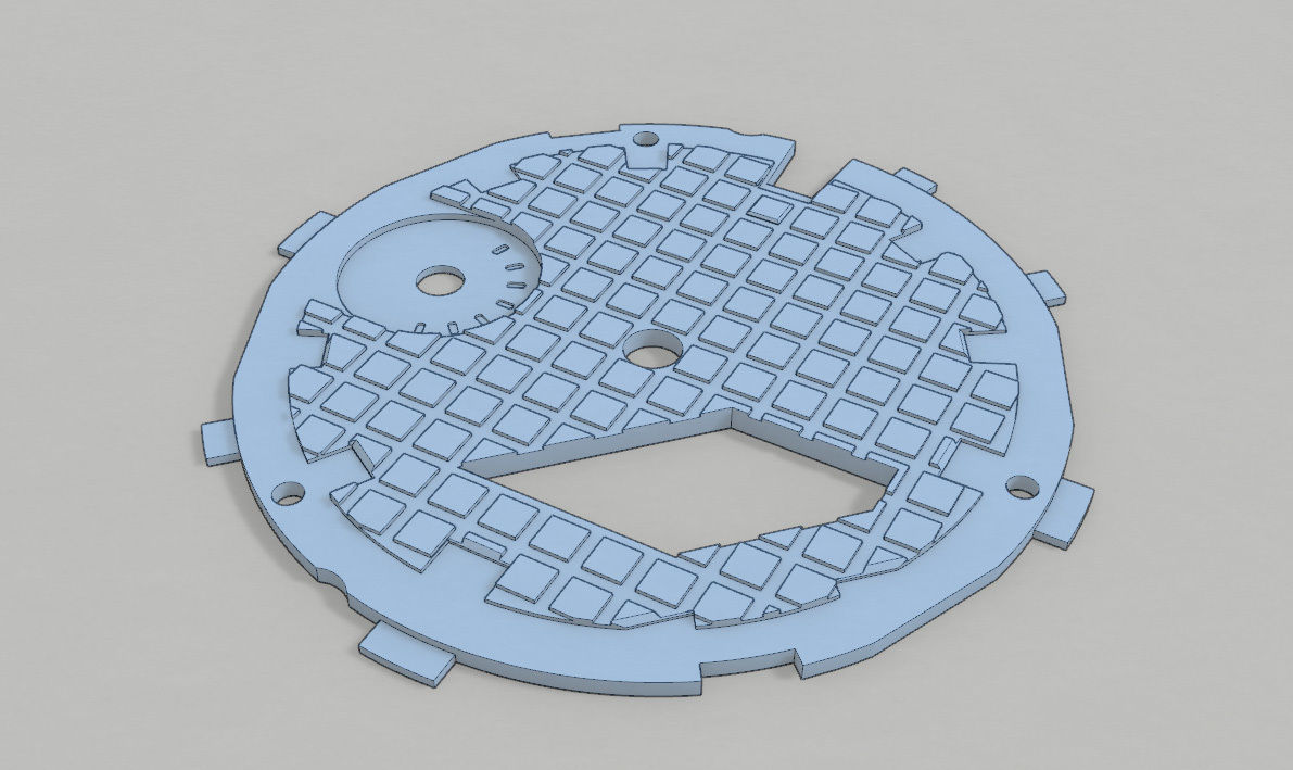 Waffle Dial Design GA 2100 compatible 3D print model_2