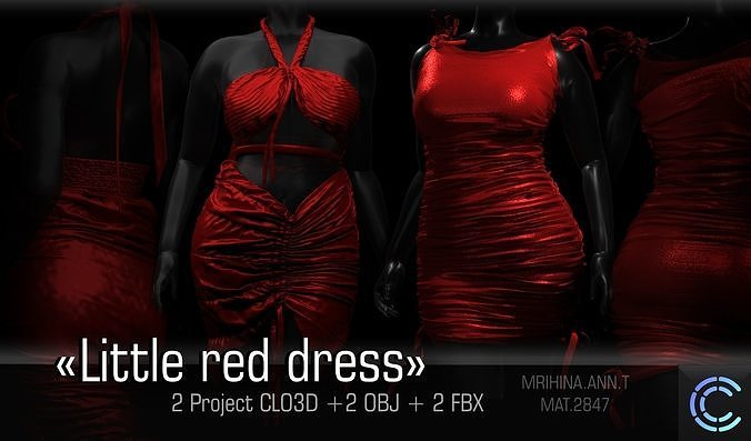 Little red dress 3D model