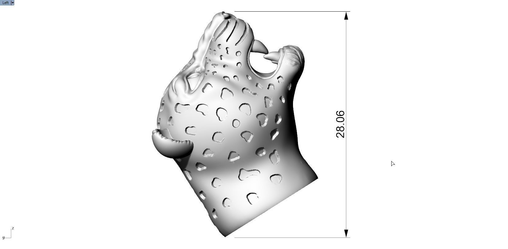 jaguar bangle 3D print model_9