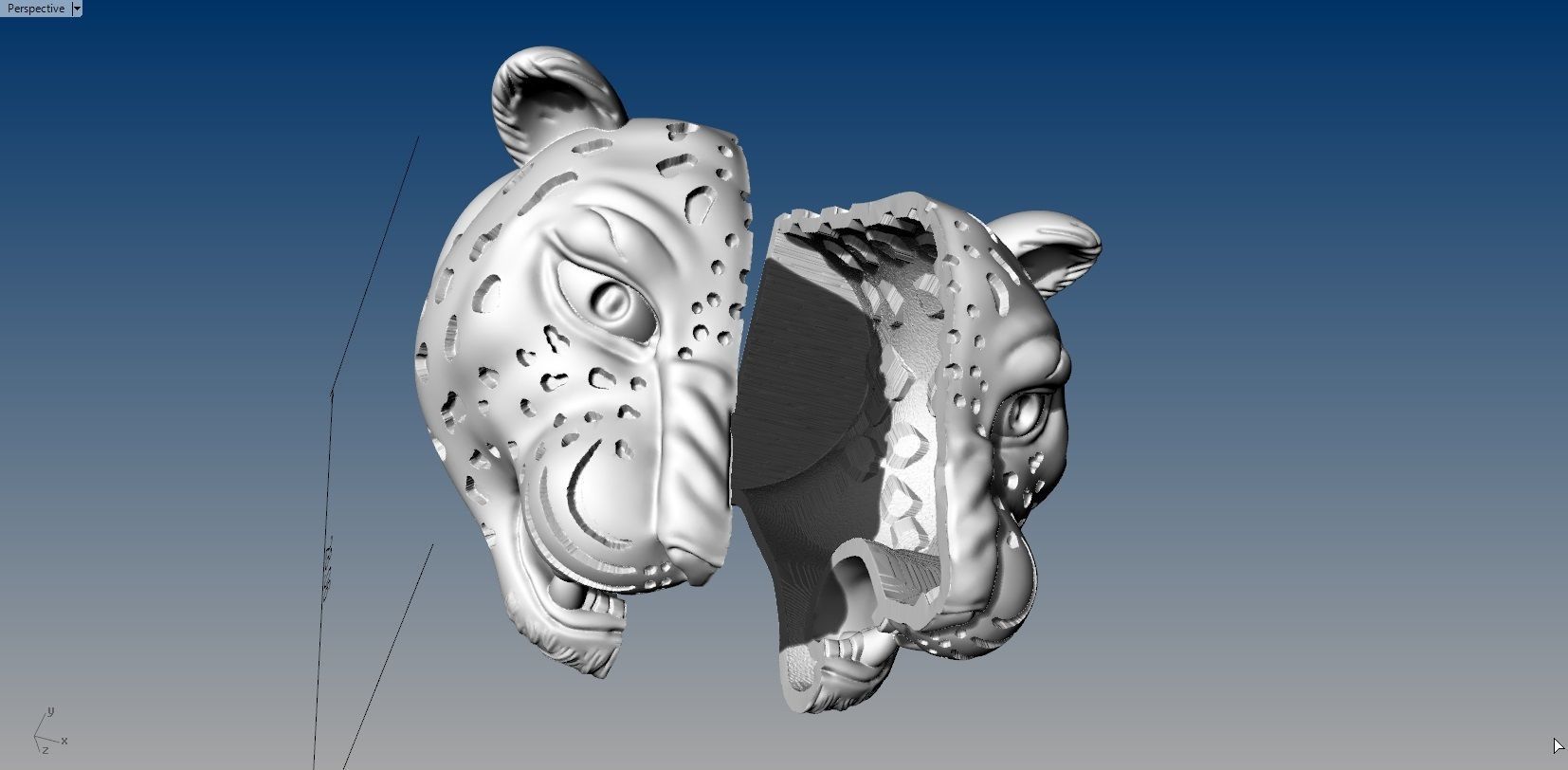 jaguar bangle 3D print model_2