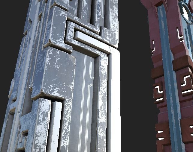 Pillar Modern Low-poly 3D model_2