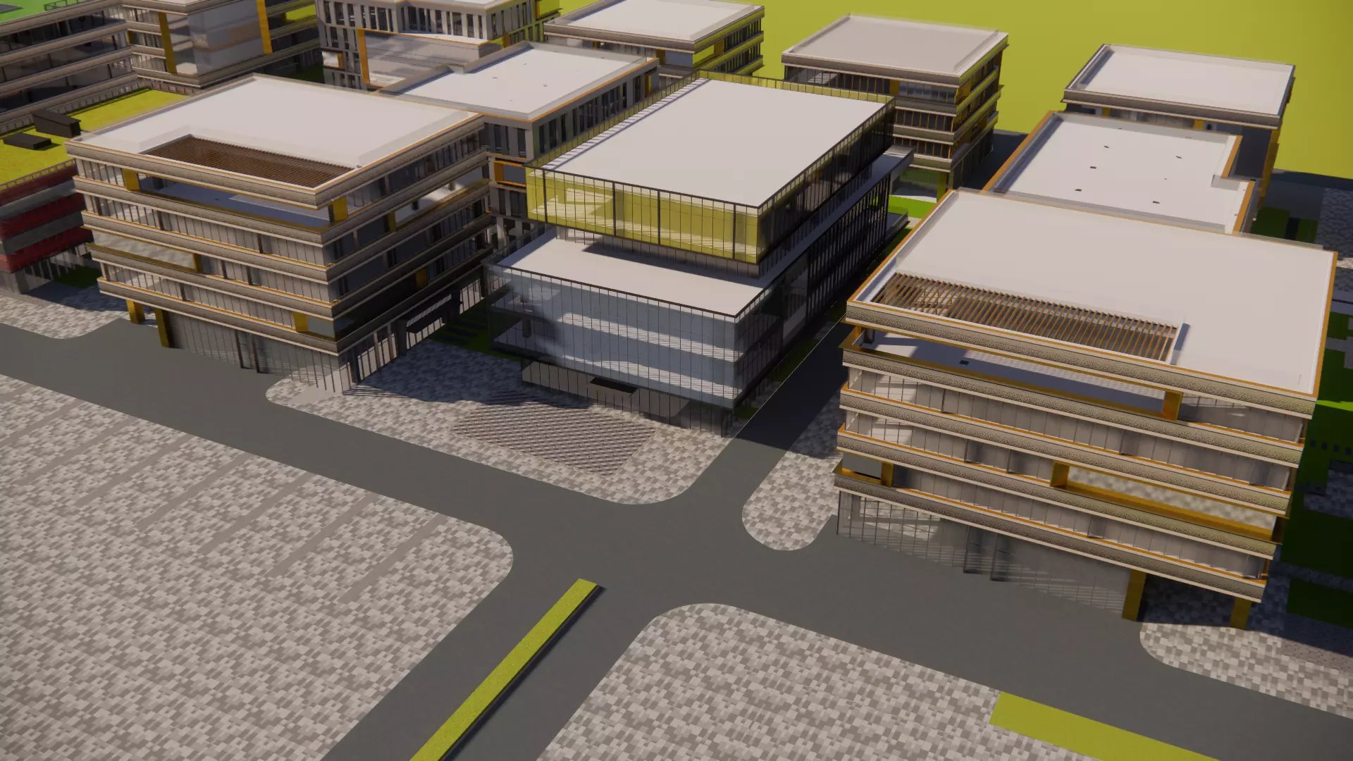 Garden City- The office building Free 3D model