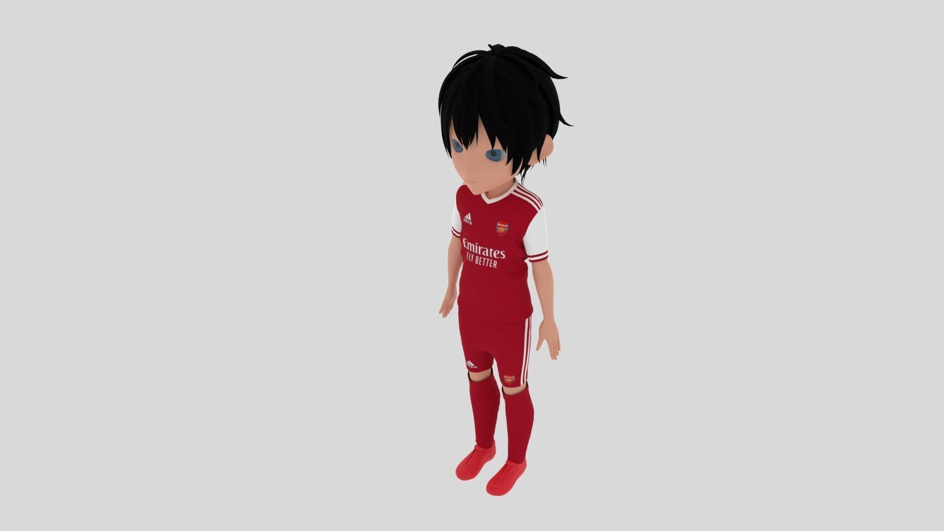 Arsenal Soccer Player Low-poly 3D model_3