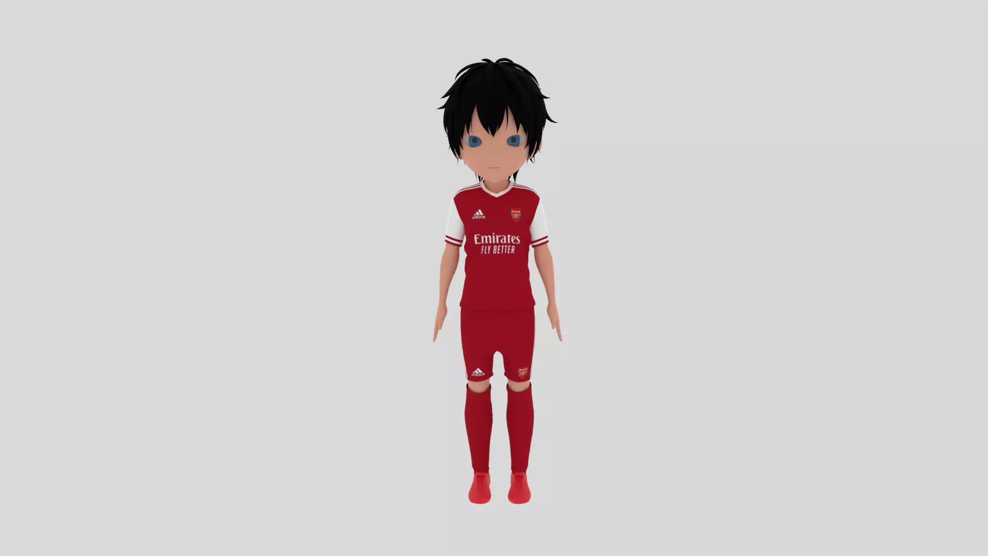 Arsenal Soccer Player Low-poly 3D model_0