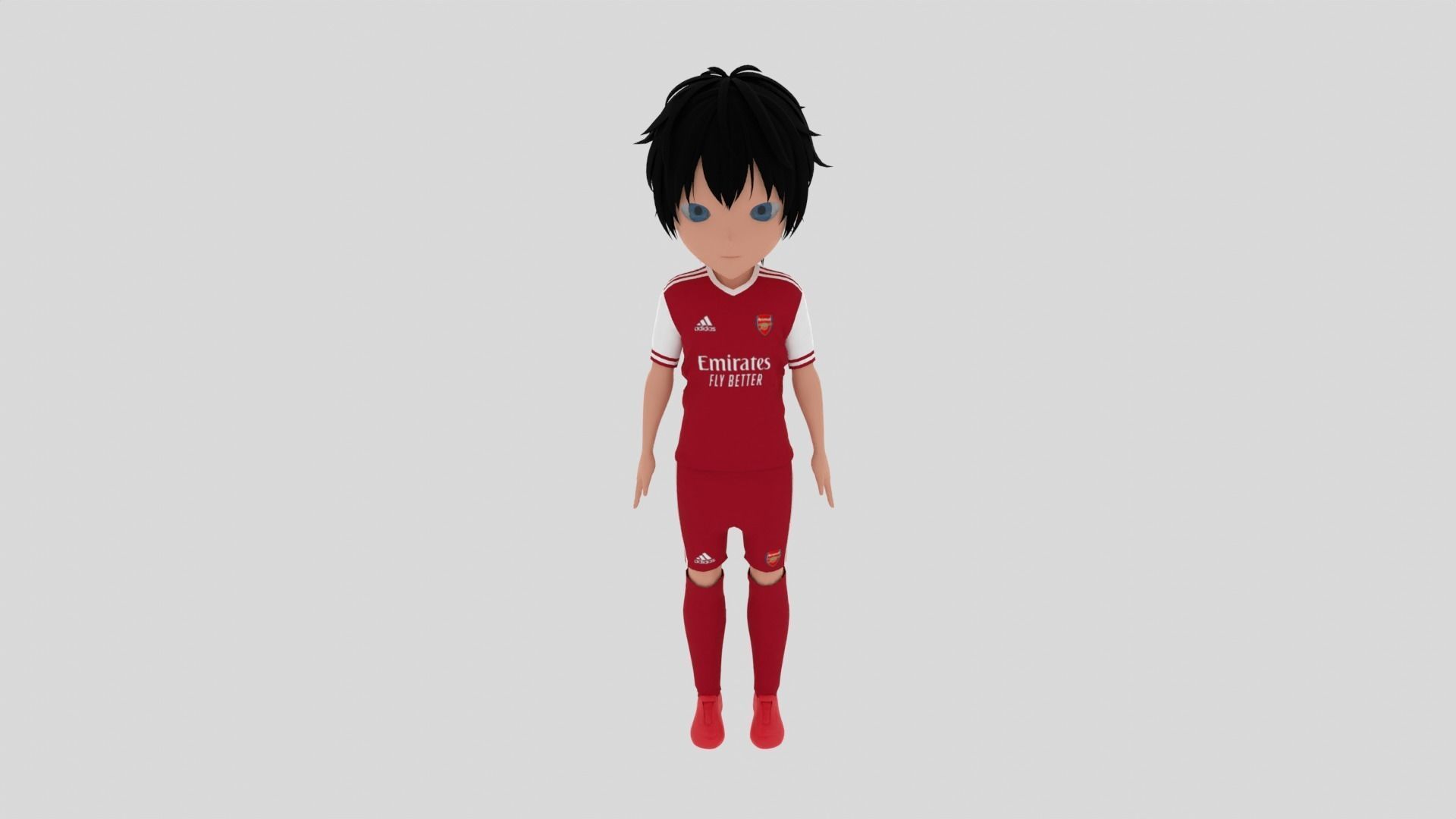 Arsenal Soccer Player Low-poly 3D model_2