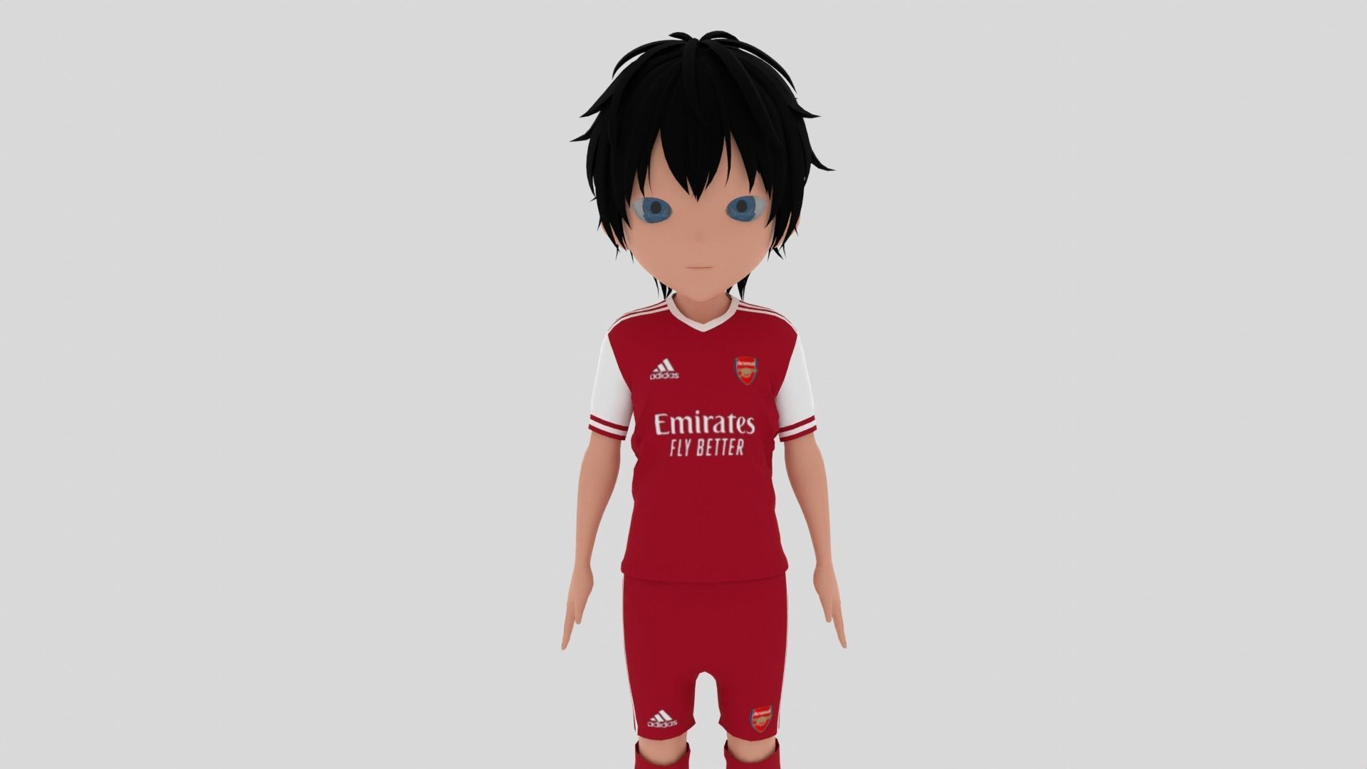Arsenal Soccer Player Low-poly 3D model_5
