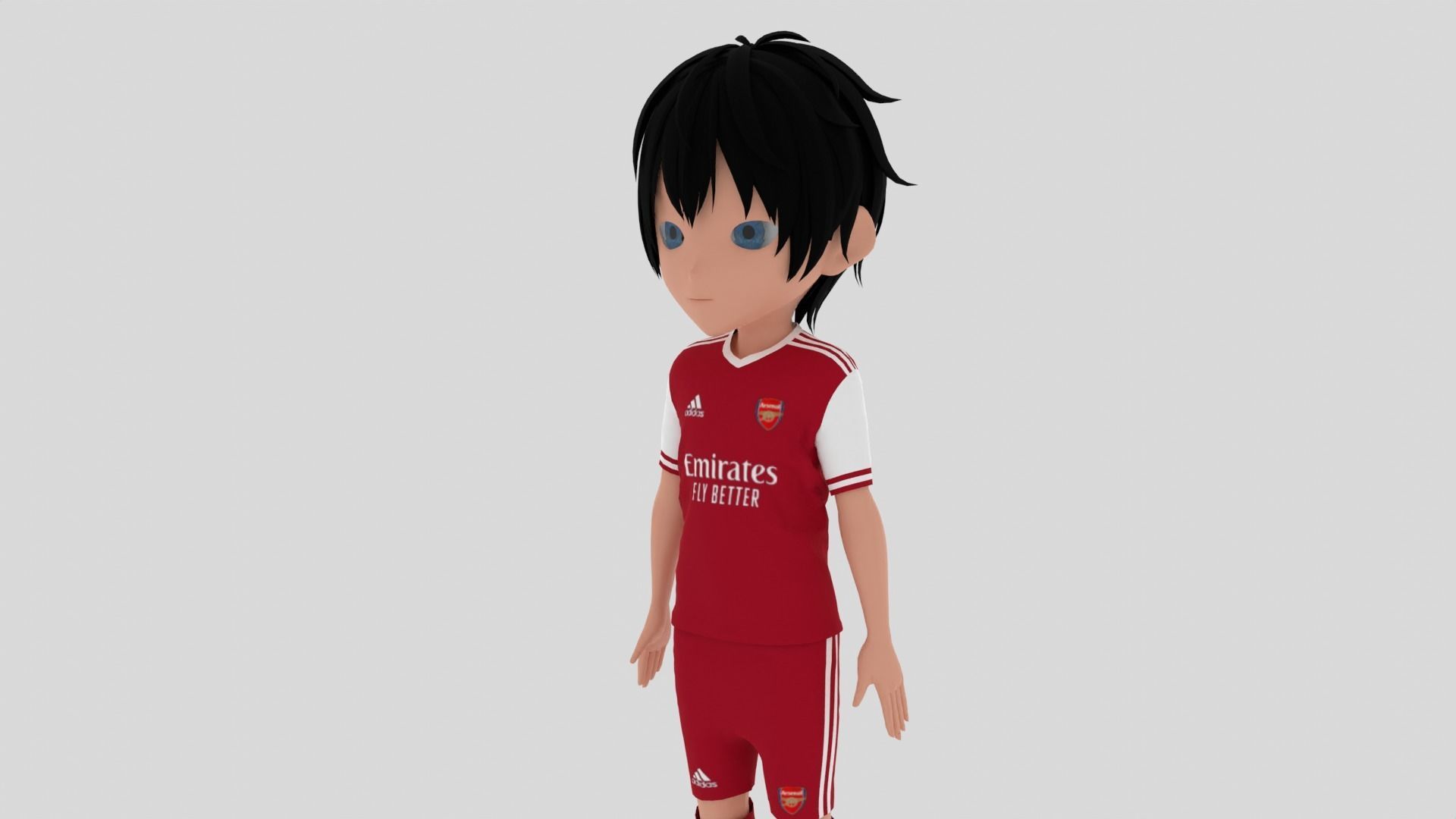 Arsenal Soccer Player Low-poly 3D model_6