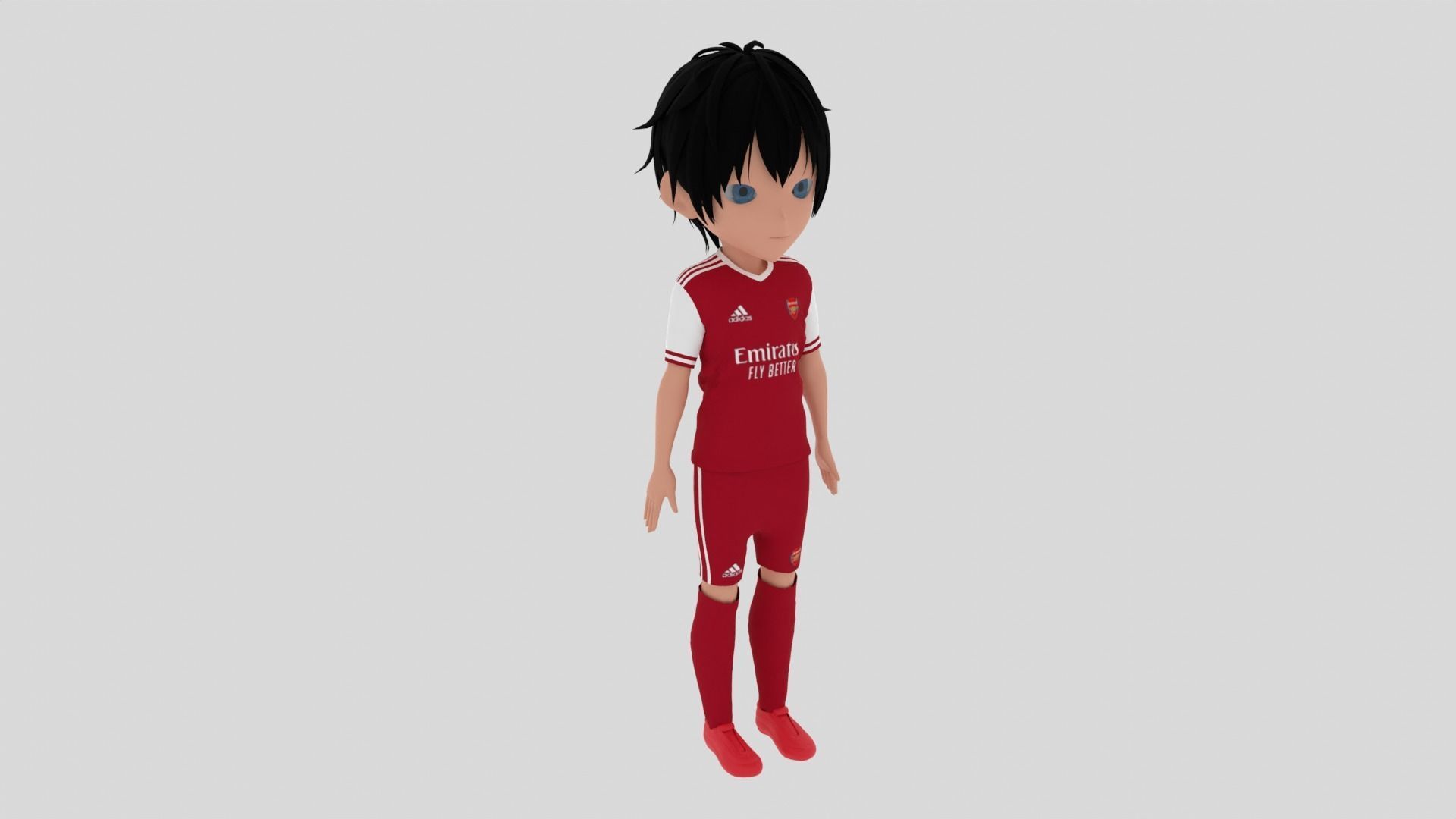 Arsenal Soccer Player Low-poly 3D model_1