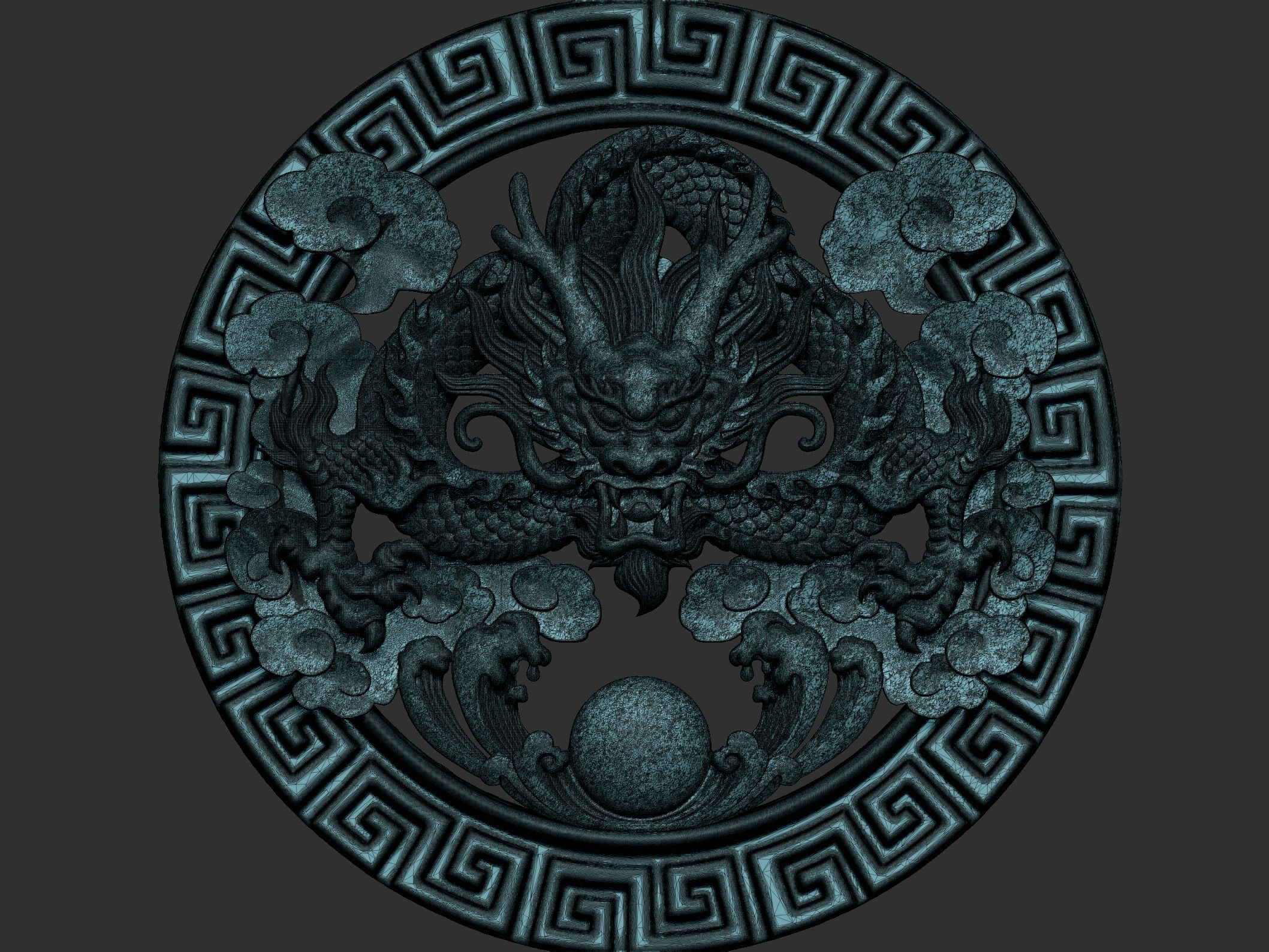 dragon pendant 3D print model_9