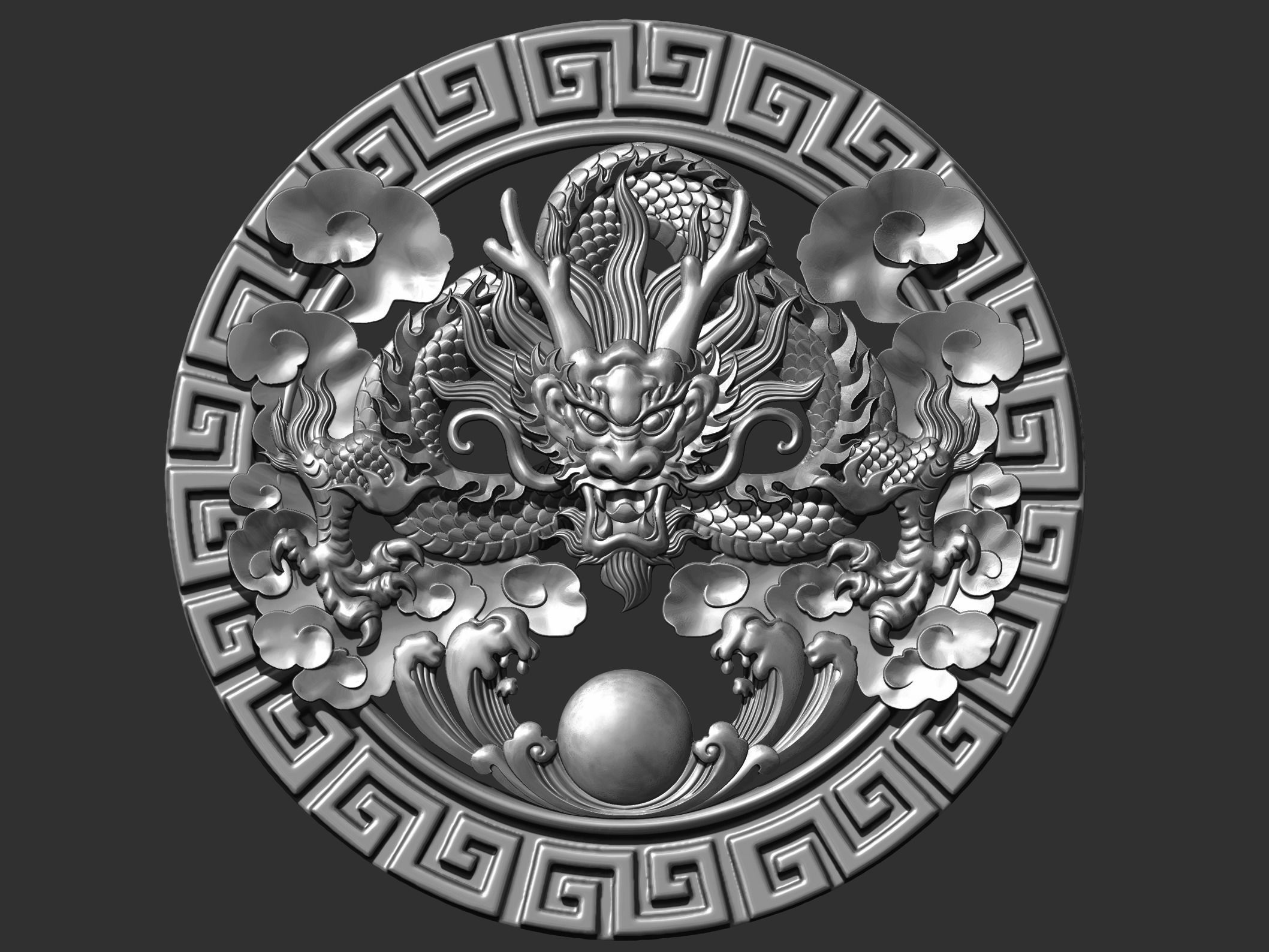 dragon pendant 3D print model_1