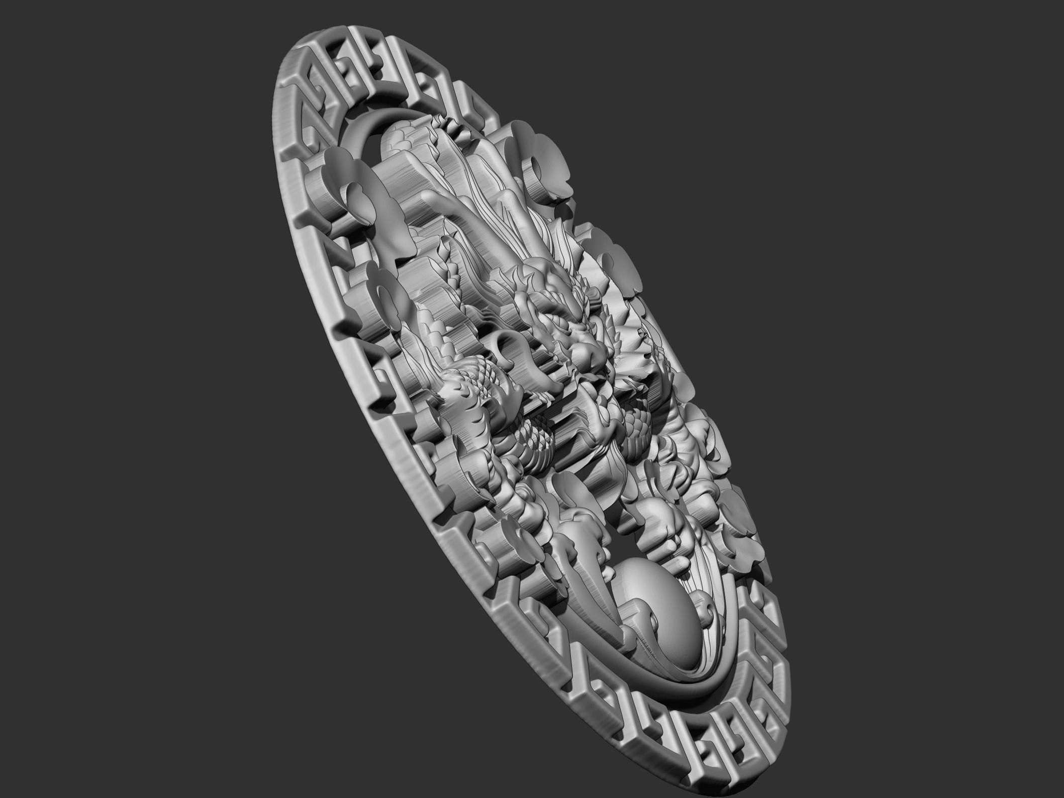 dragon pendant 3D print model_6