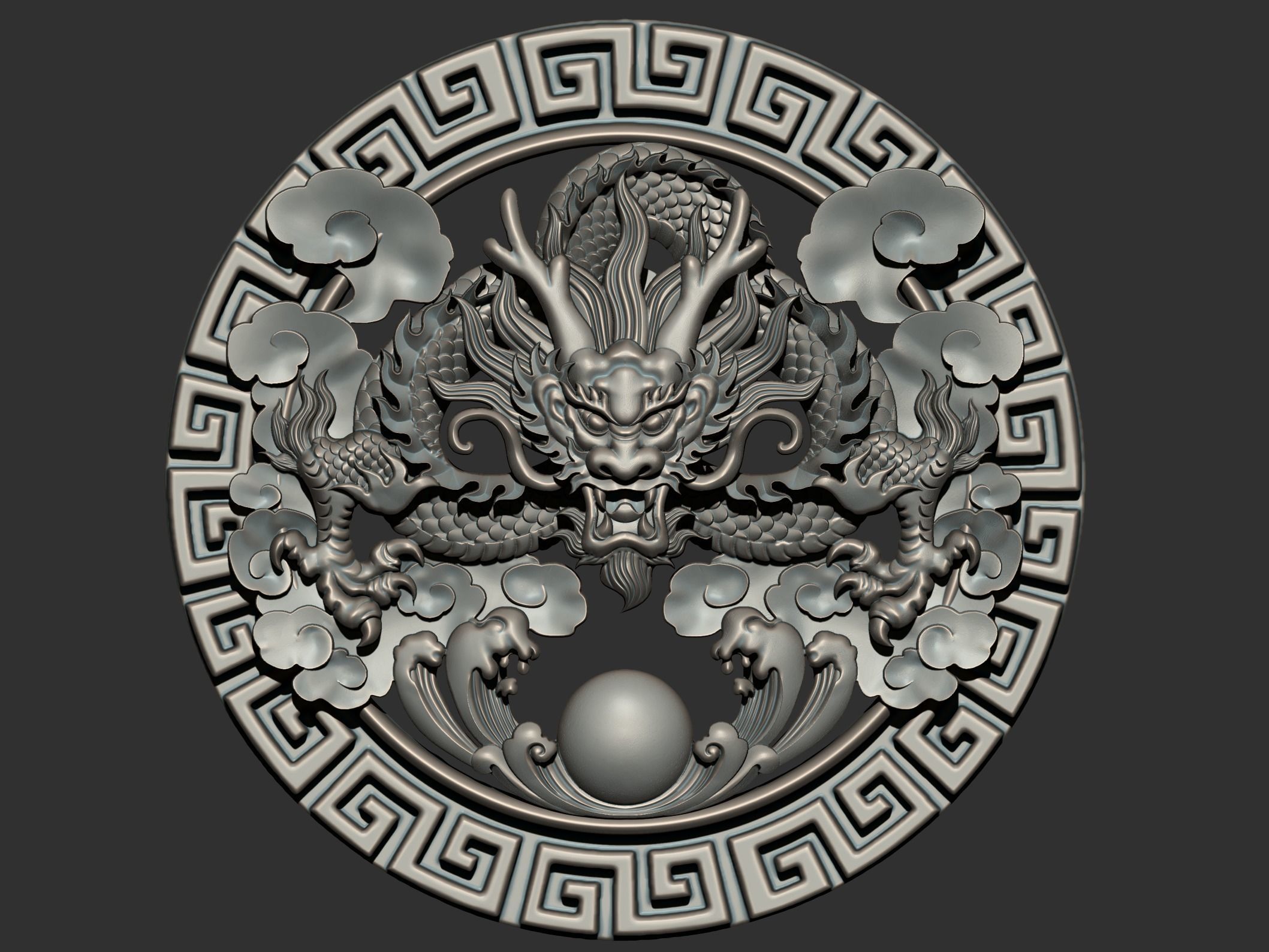 dragon pendant 3D print model_2