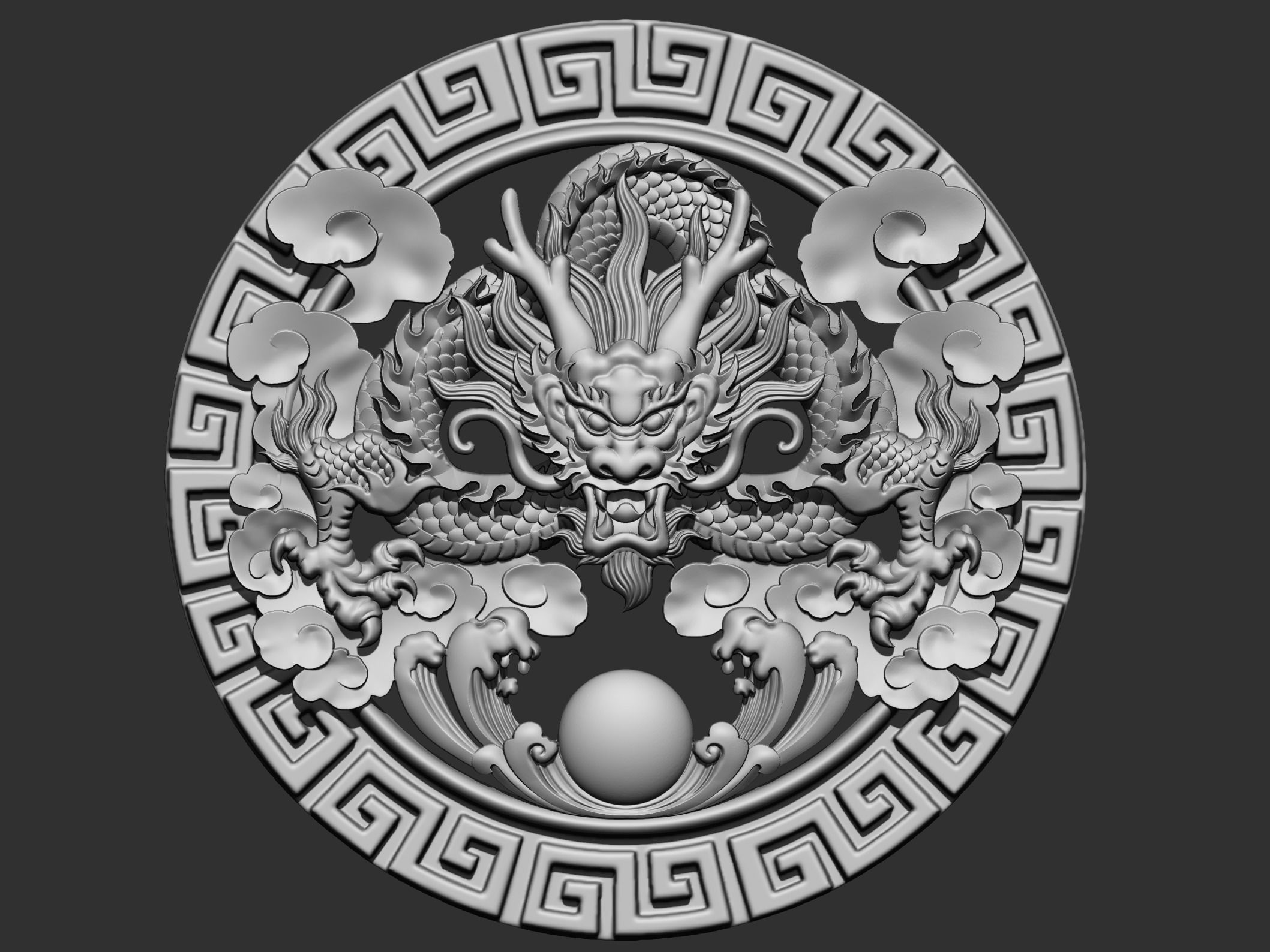 dragon pendant 3D print model_4