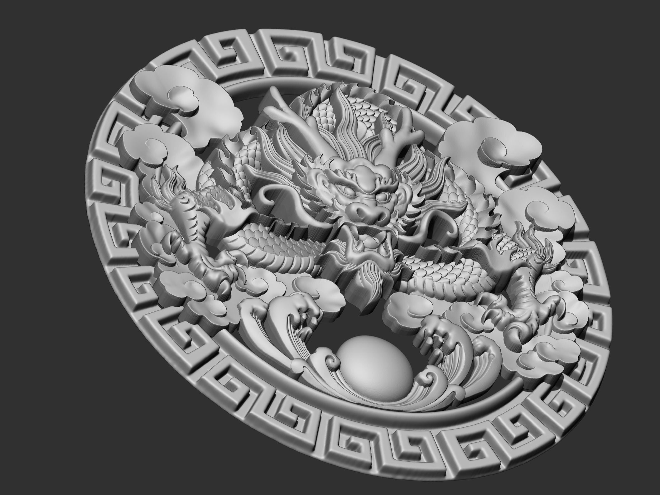 dragon pendant 3D print model_5