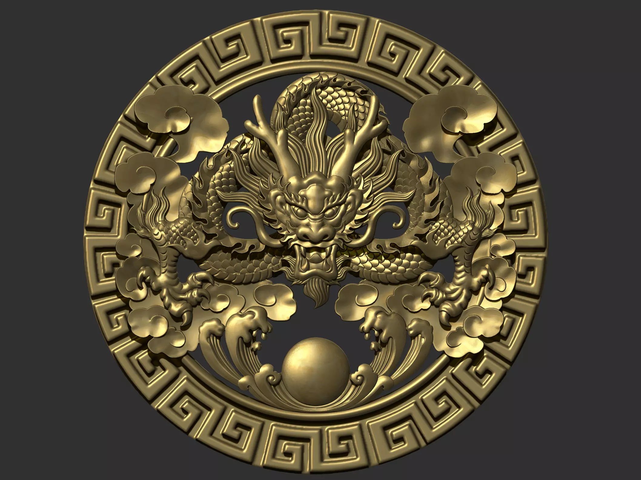 dragon pendant 3D print model_0