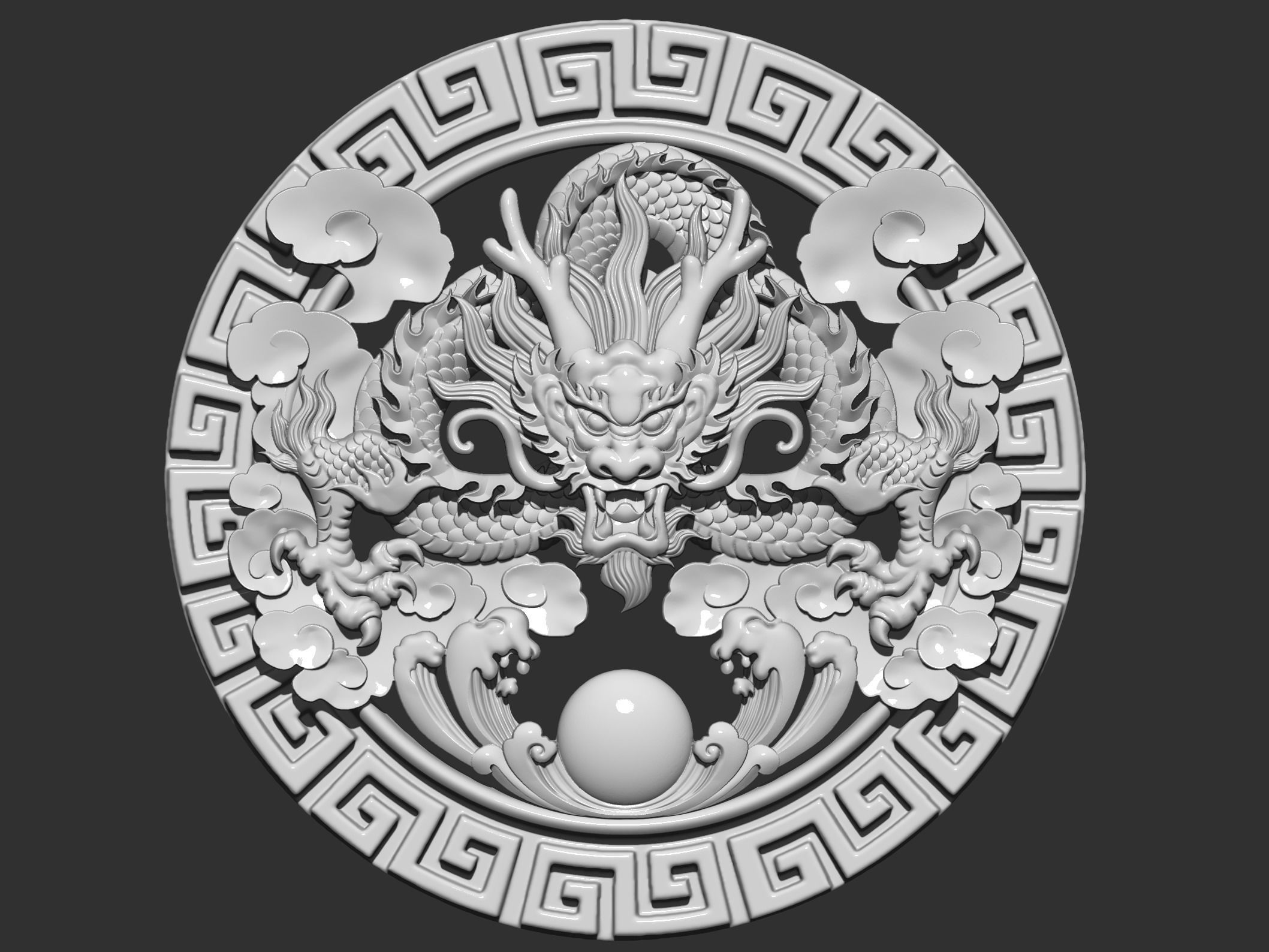 dragon pendant 3D print model_3