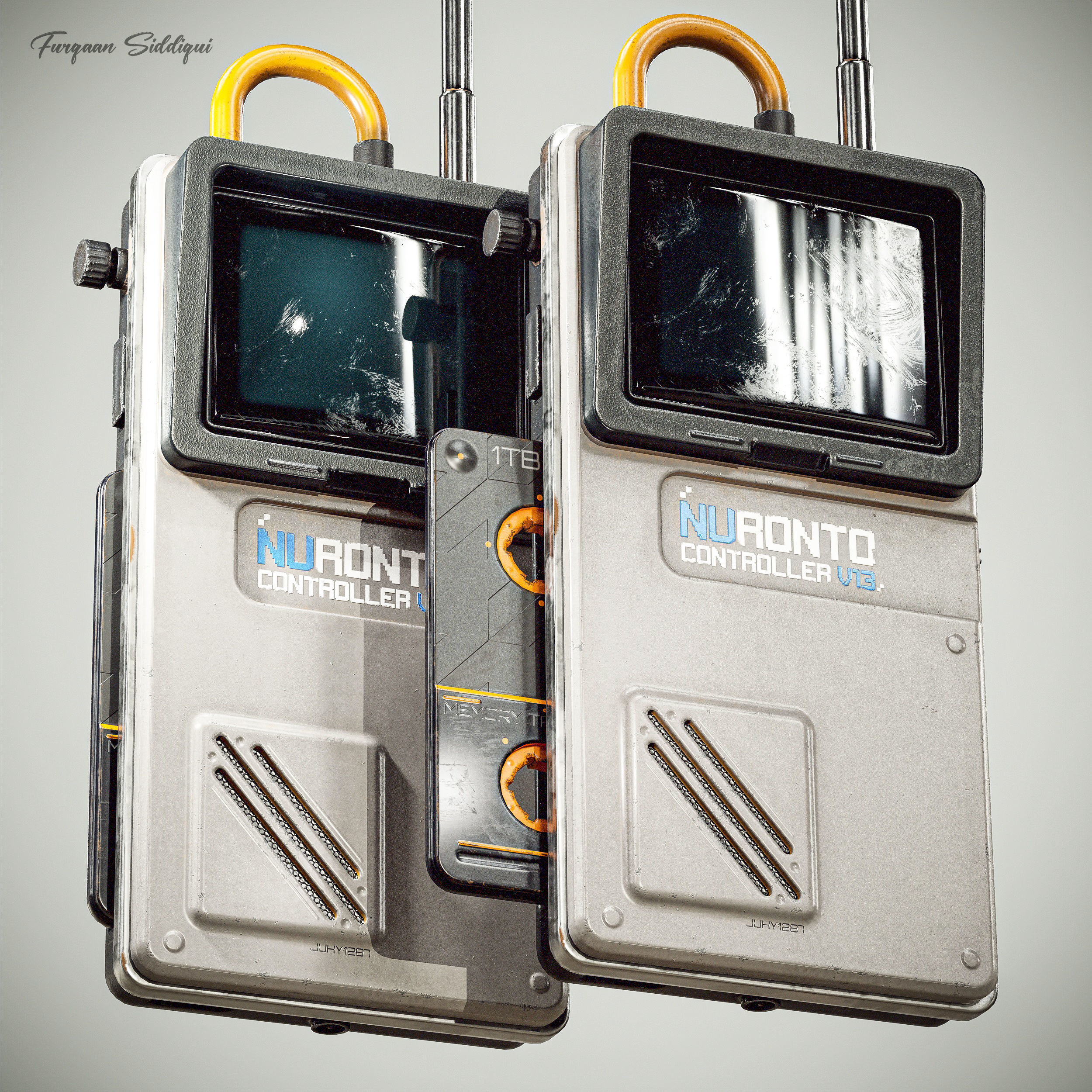 Sci-fi Controller V13 PBR Low-poly 3D model_3