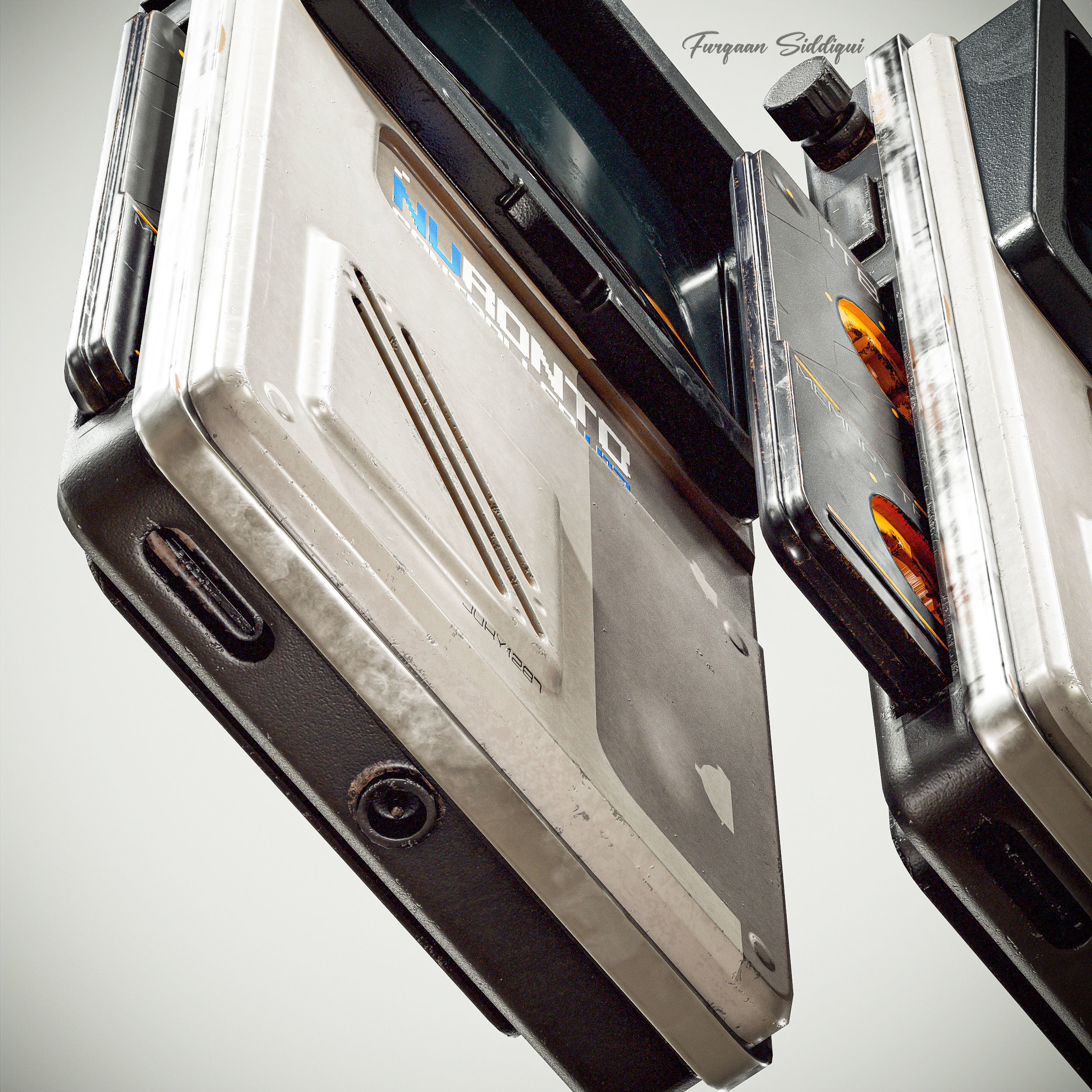 Sci-fi Controller V13 PBR Low-poly 3D model_4