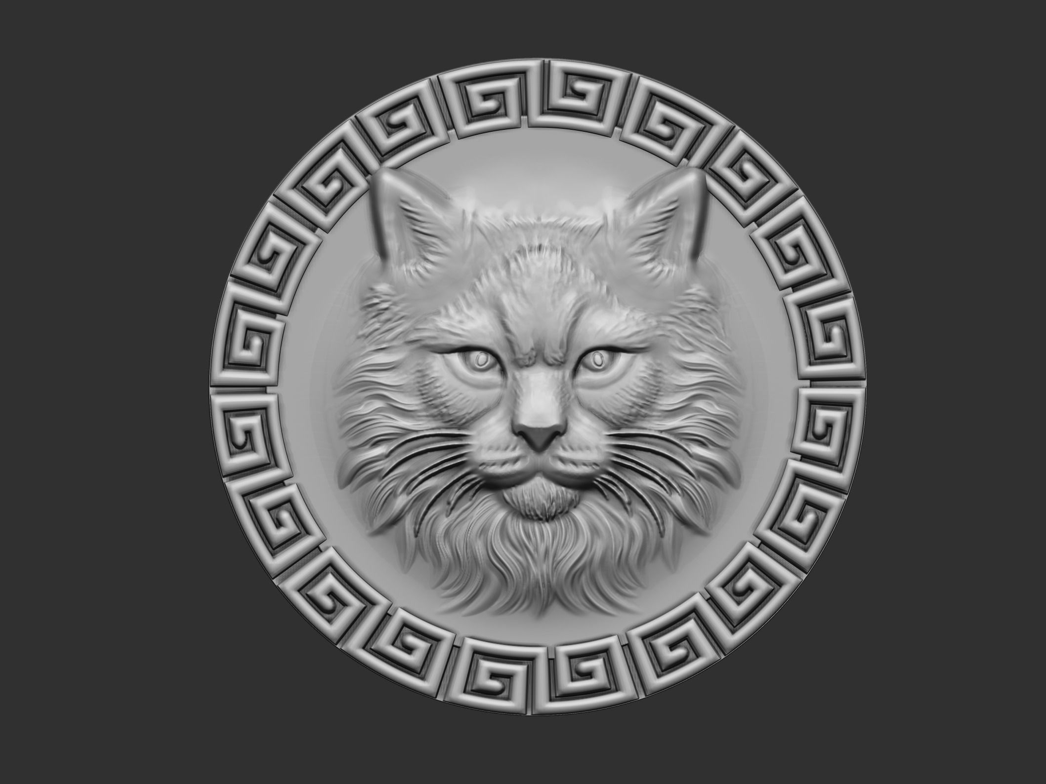 cat head 3D print model_9