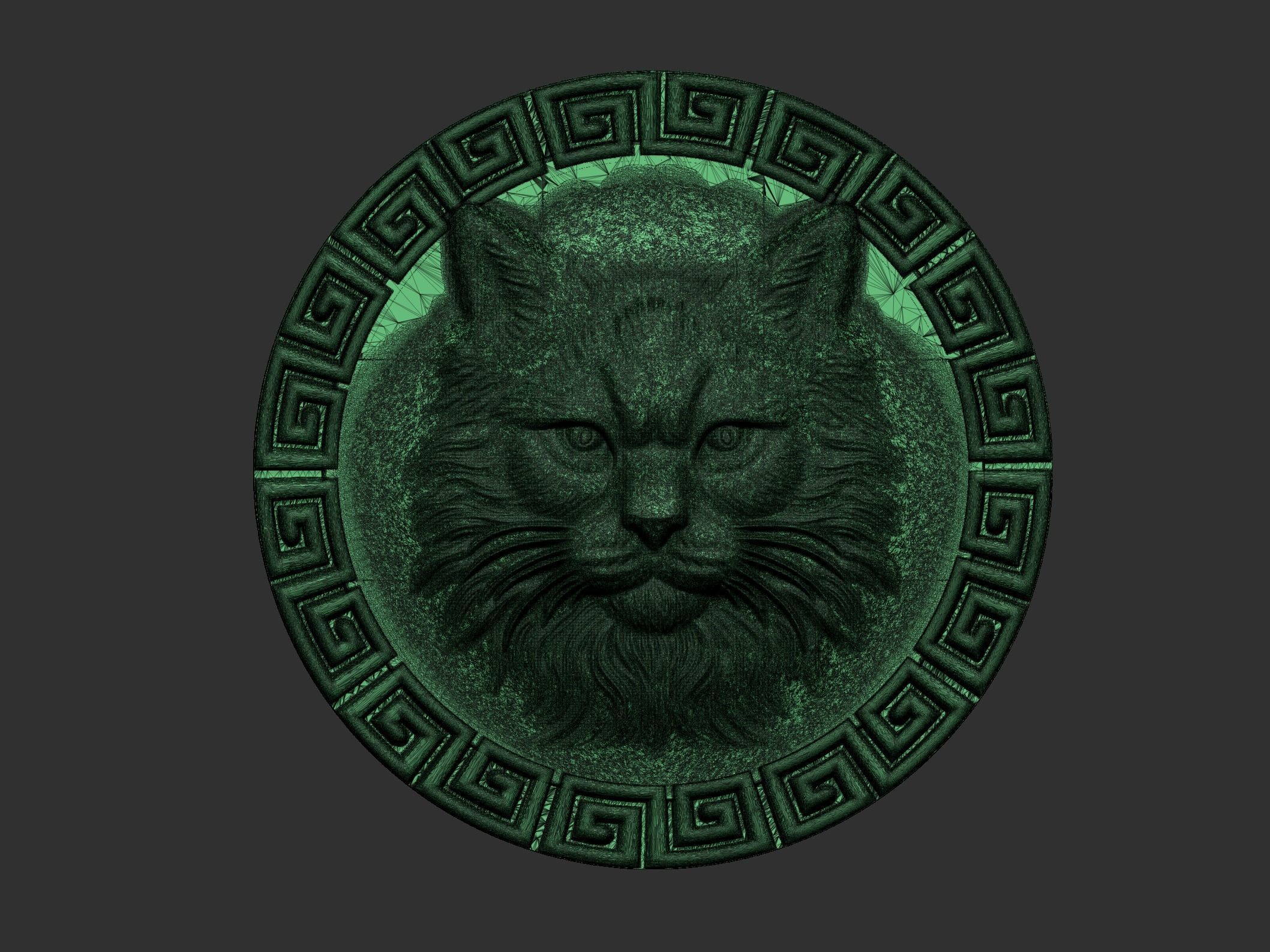 cat head 3D print model_10