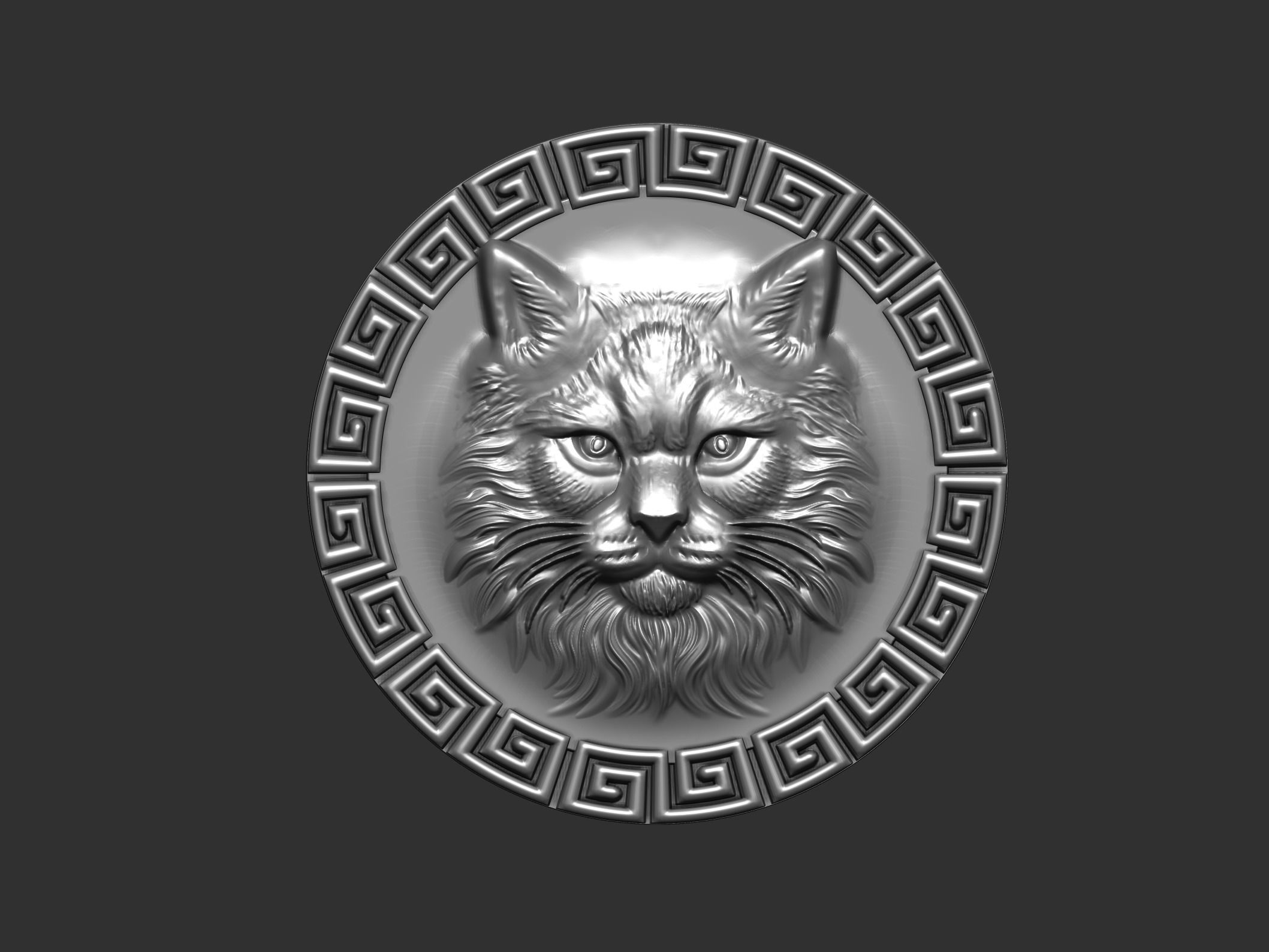 cat head 3D print model_4