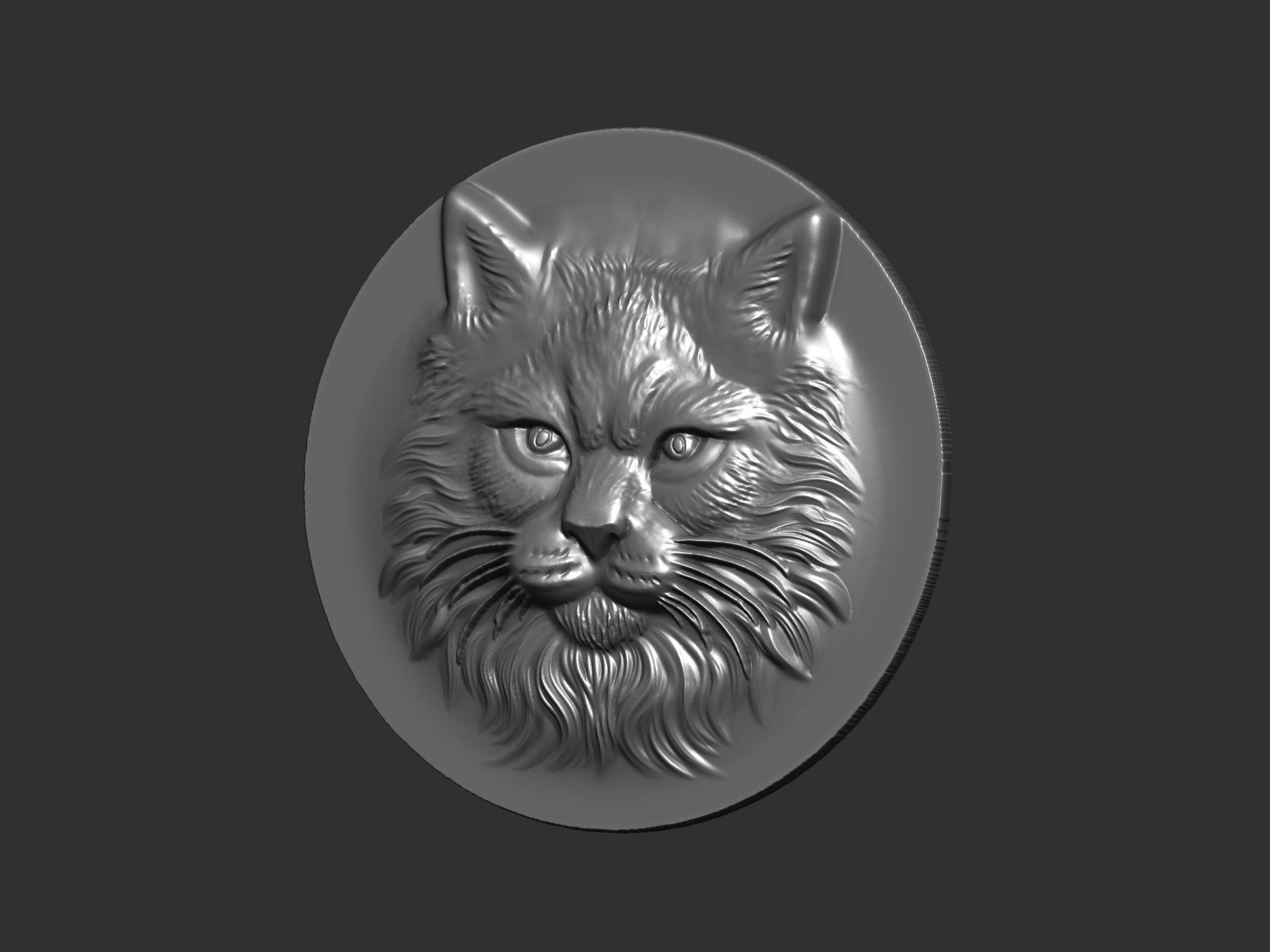 cat head 3D print model_1