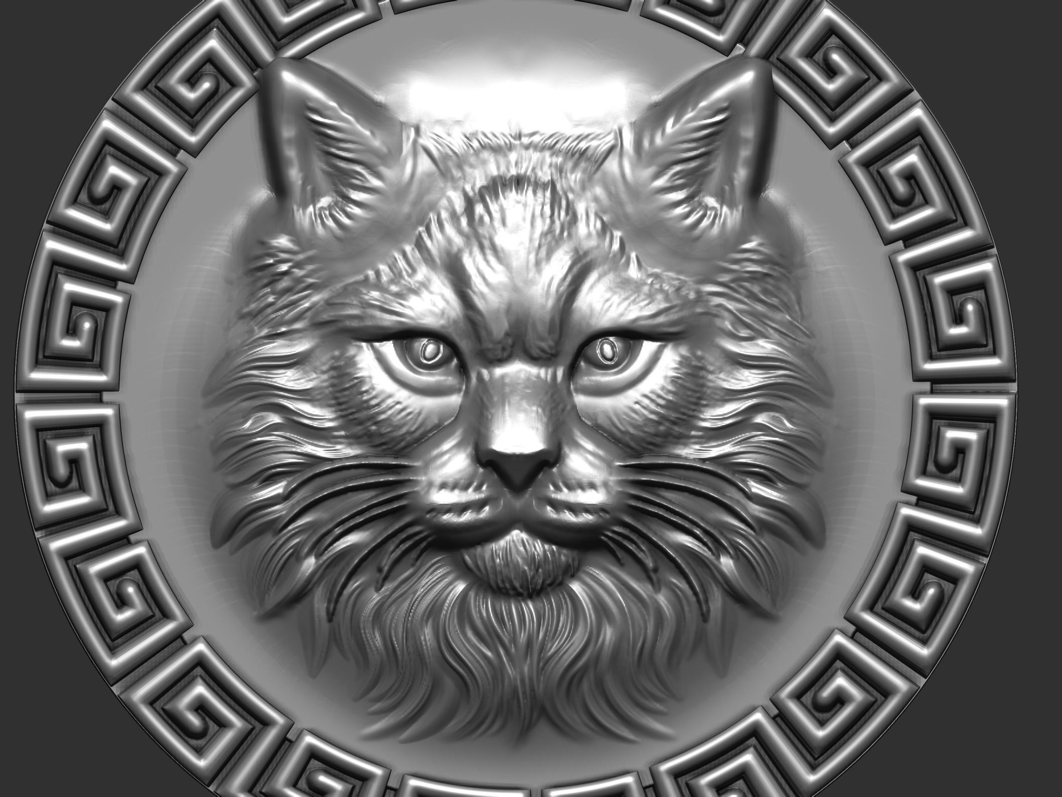 cat head 3D print model_8