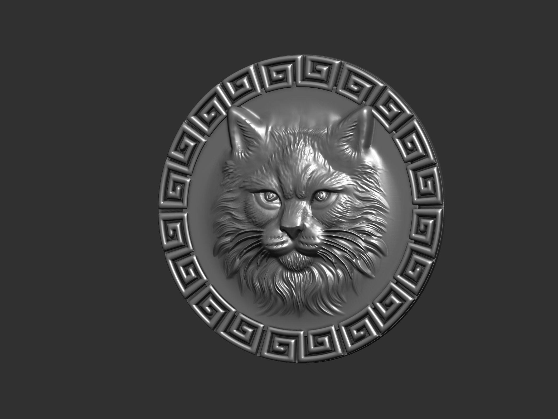 cat head 3D print model_5