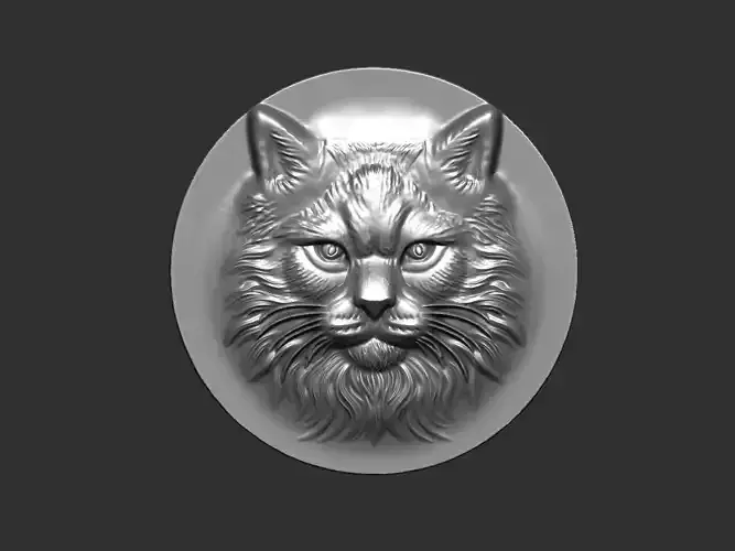 cat head 3D print model