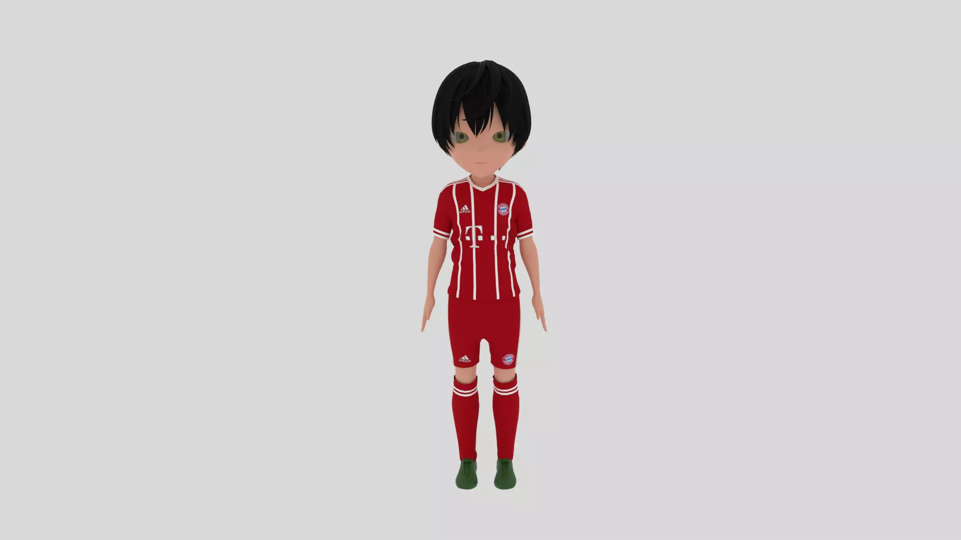 Bayern Munchen Soccer - Football  Player Low-poly 3D model_0