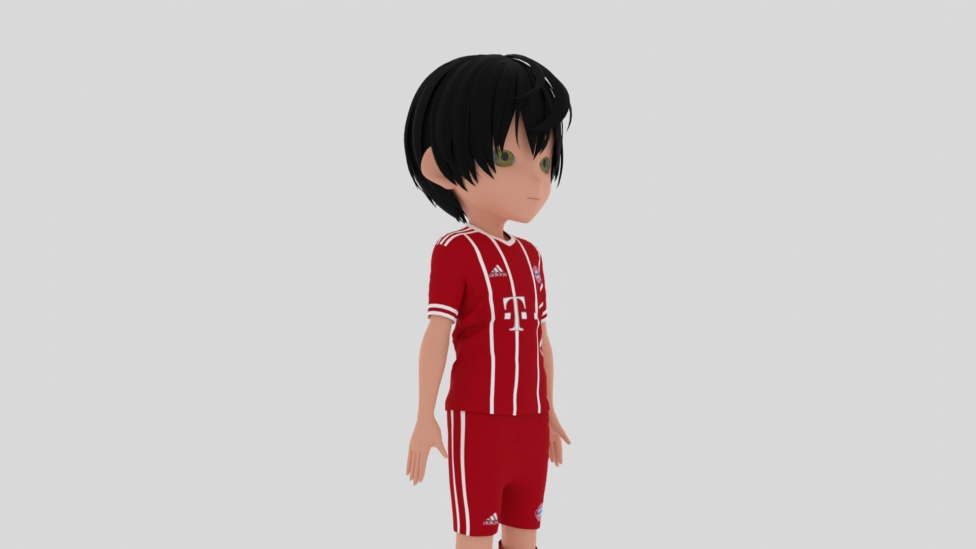 Bayern Munchen Soccer - Football  Player Low-poly 3D model_7