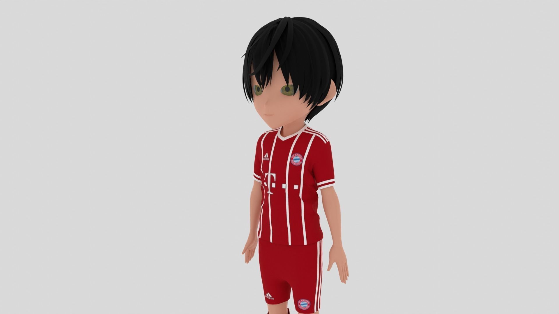 Bayern Munchen Soccer - Football  Player Low-poly 3D model_6