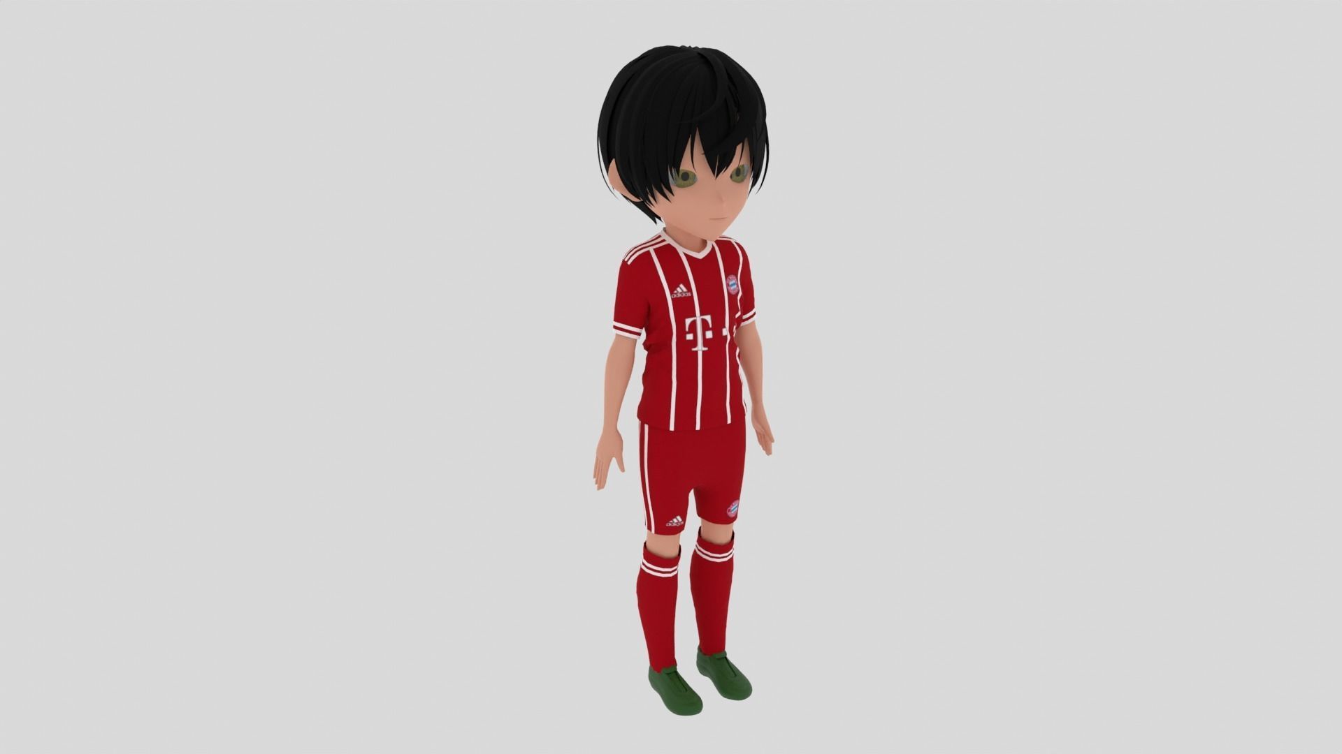 Bayern Munchen Soccer - Football  Player Low-poly 3D model_1