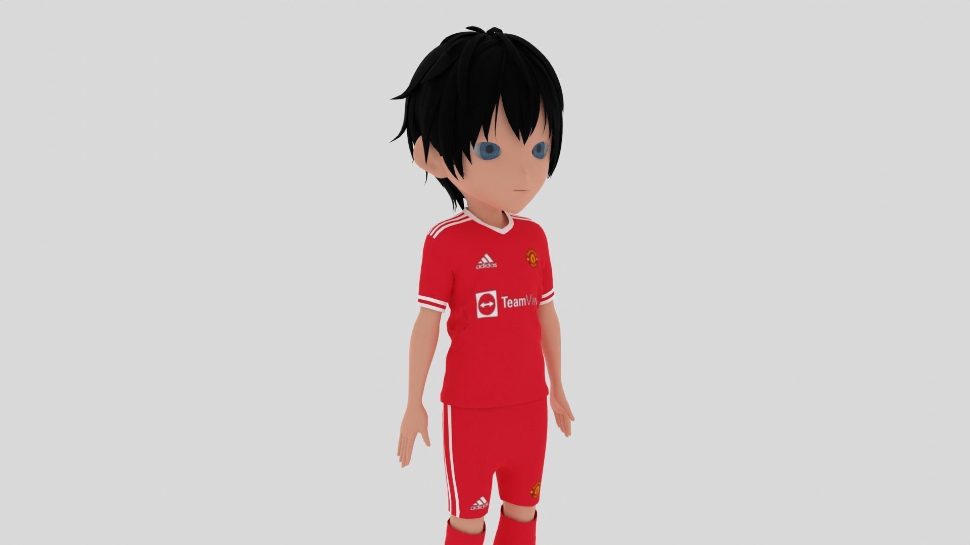 Manchester United Soccer - Football  Player Low-poly 3D model_5