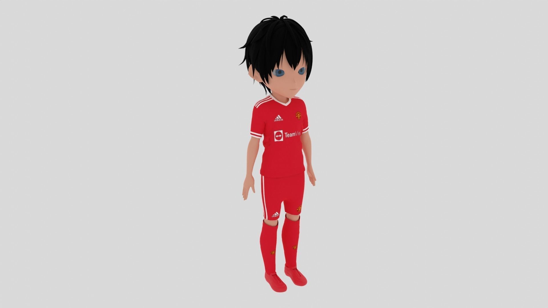 Manchester United Soccer - Football  Player Low-poly 3D model_2