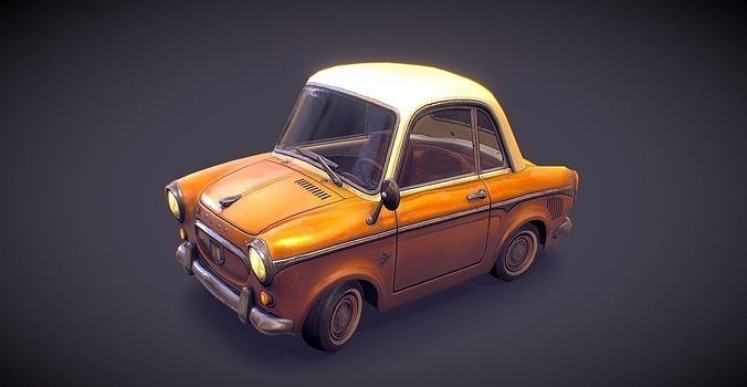 Pony cartoon car Free 3D model