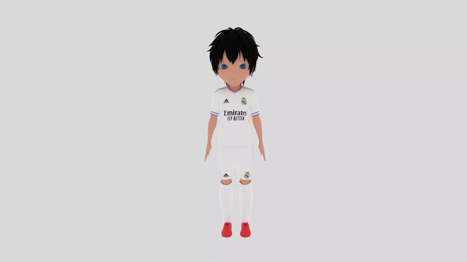 Real Madrid Soccer - Football  Player Low-poly 3D model_0