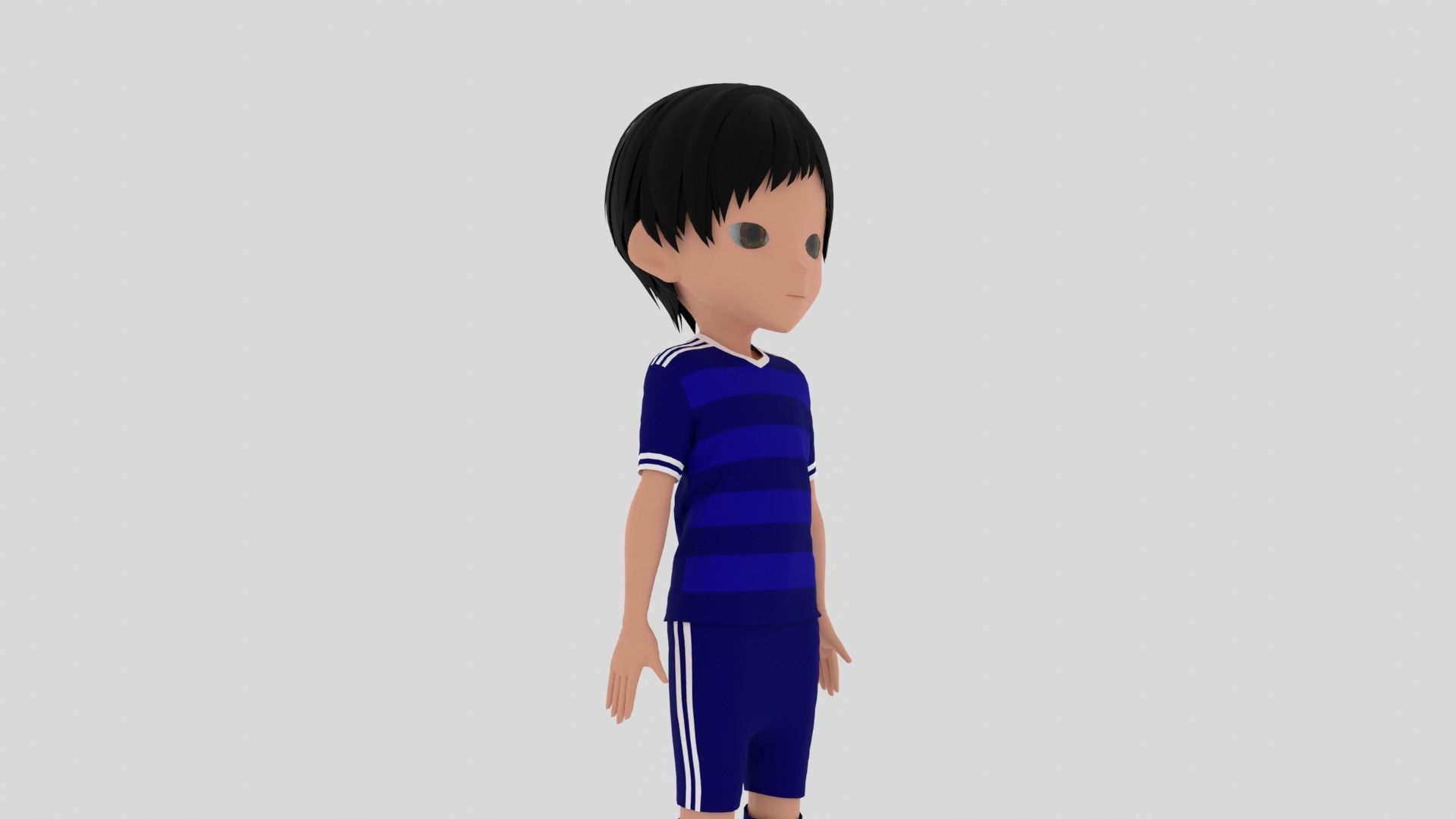 Soccer - Football  Player Low-poly 3D model_7