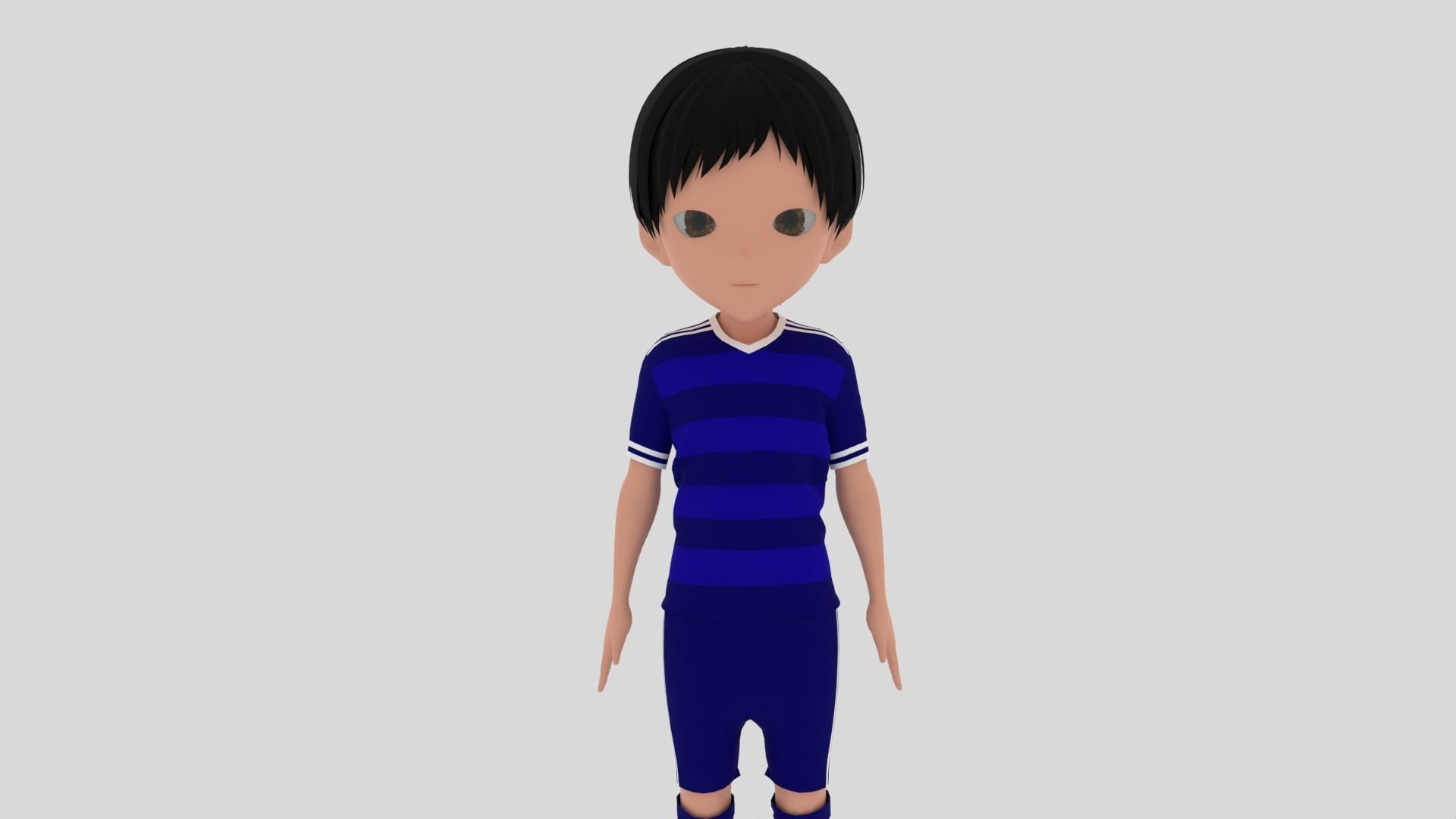 Soccer - Football  Player Low-poly 3D model_6