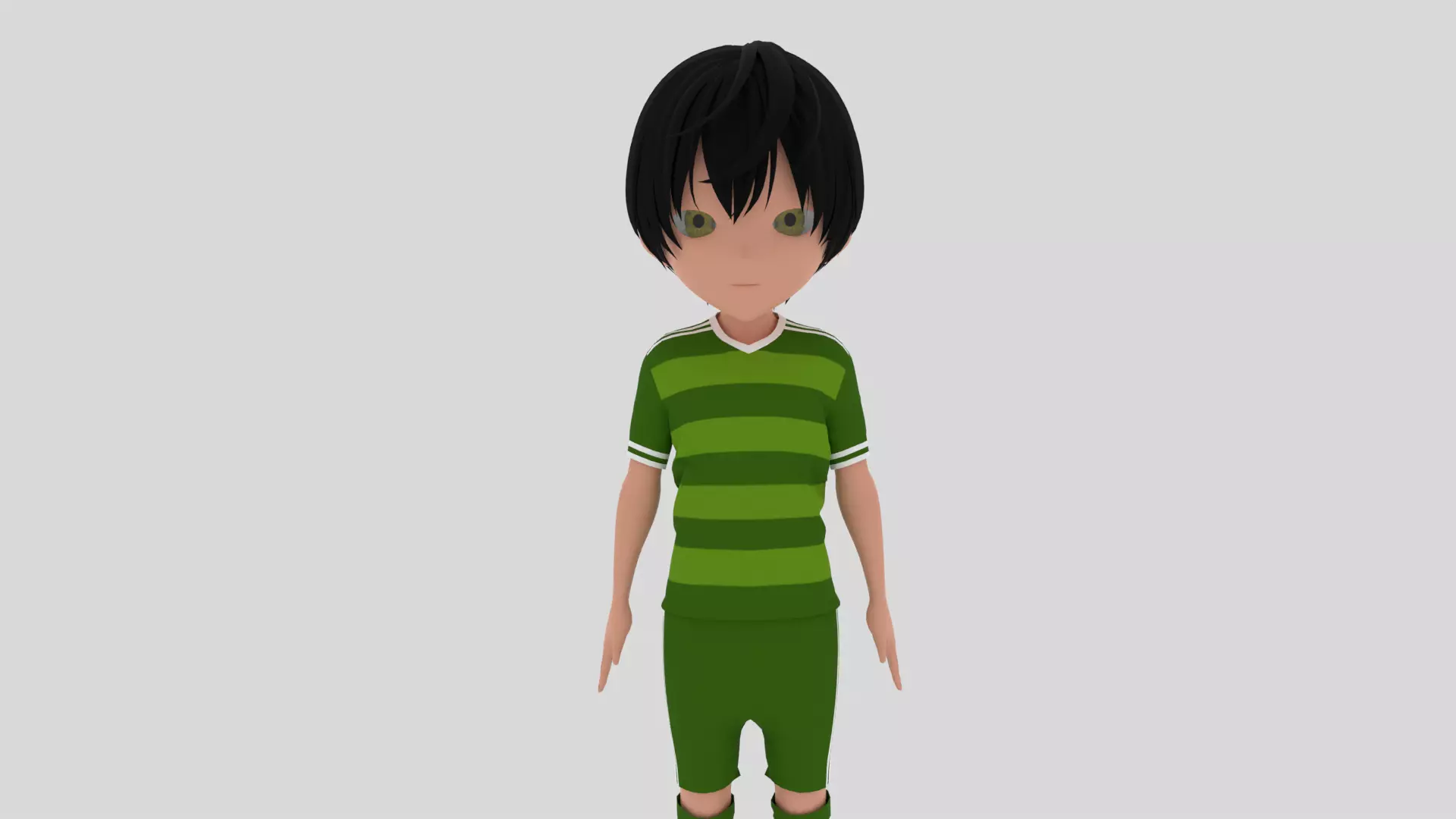 Football  Player Low-poly 3D model_0