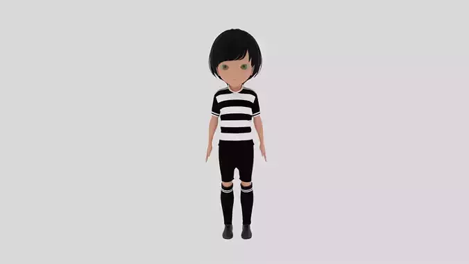 Ico Player Model 3D model Soccer Player VR / AR / low-poly | CGTrader